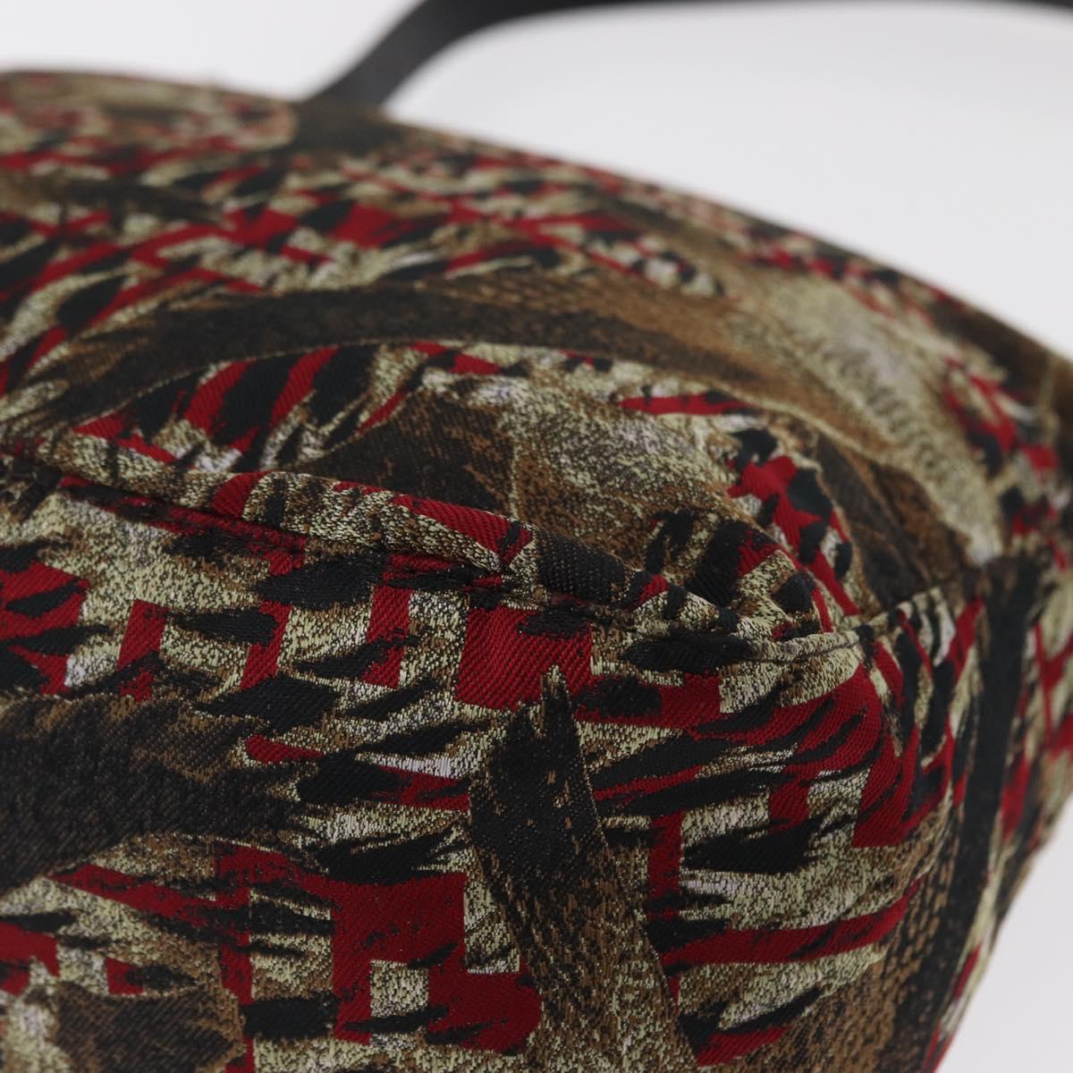 FENDI Zucca Canvas Mamma Baguette Shoulder Bag Brown Auth 156653SAM