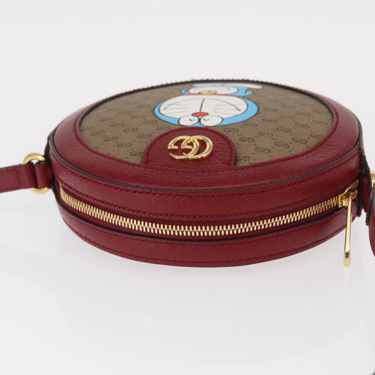 GUCCI Micro GG Supreme Doraemon Collaboration Bag PVC 625216 Auth 156658SAM