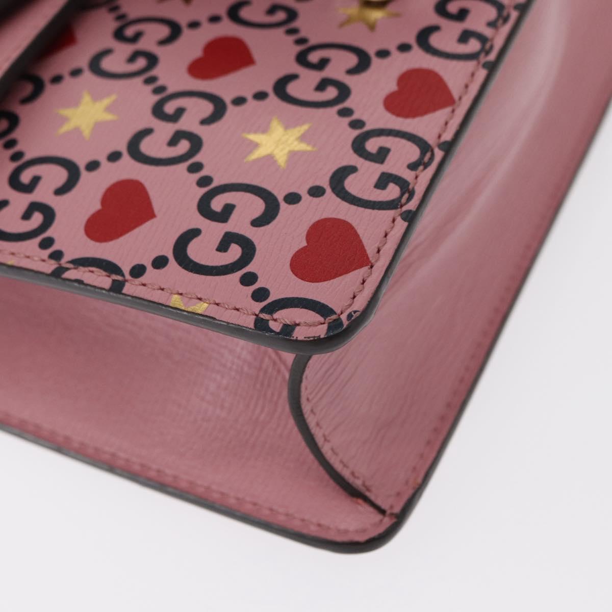 GUCCI Dionysus Chain Shoulder Bag Leather Pink 421970 Auth 156659SAM