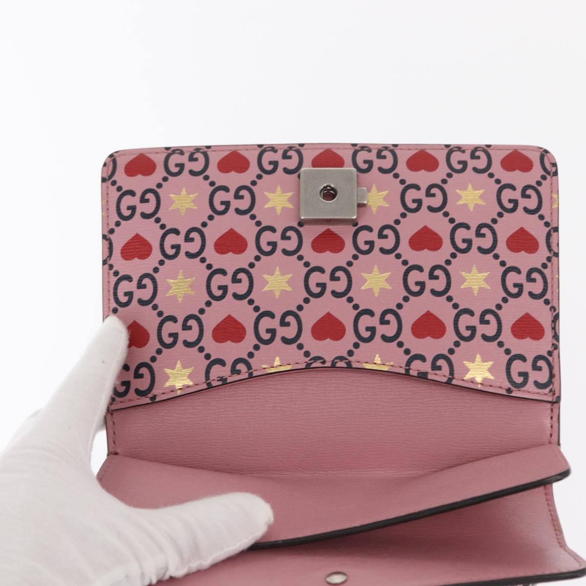 GUCCI Dionysus Chain Shoulder Bag Leather Pink 421970 Auth 156659SAM
