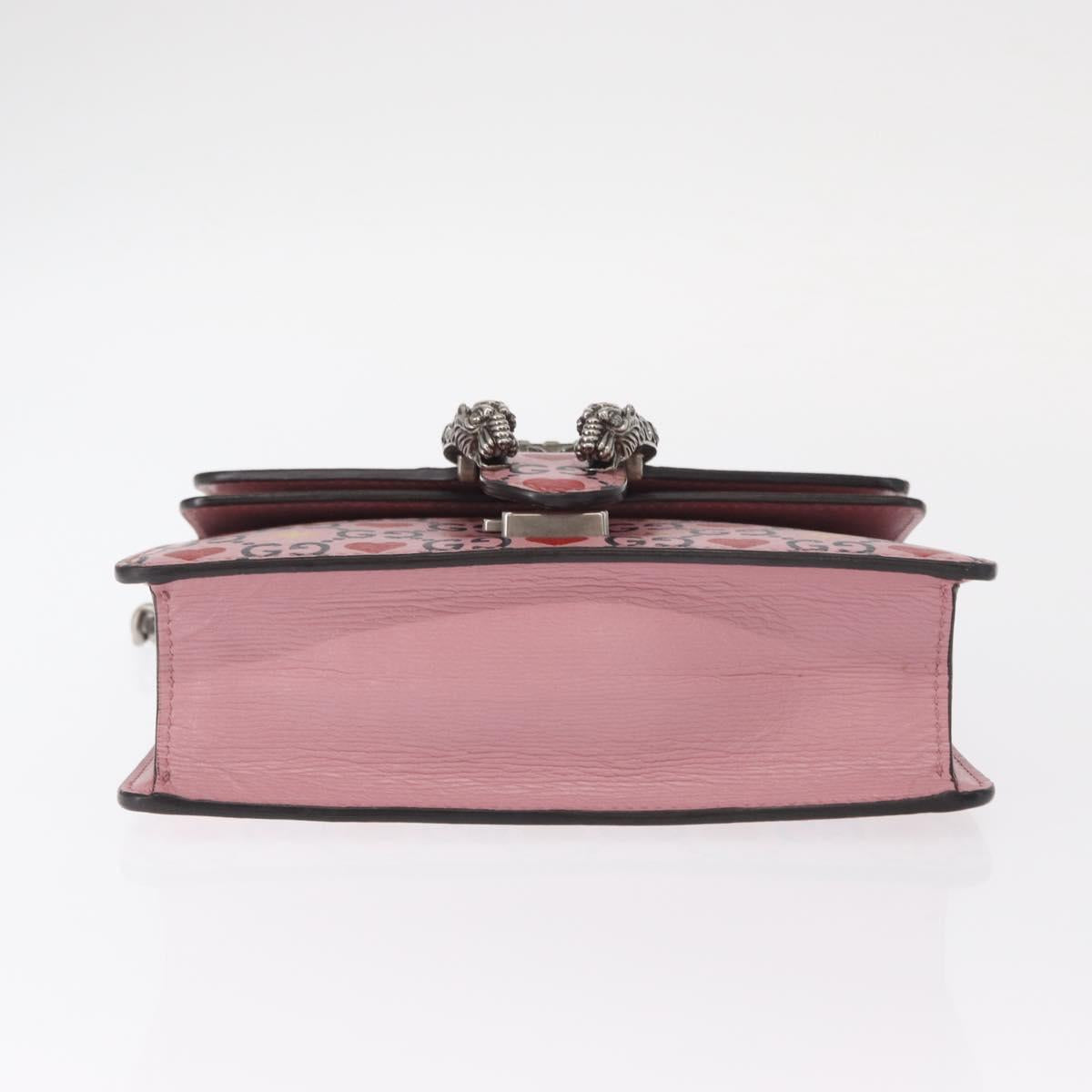 GUCCI Dionysus Chain Shoulder Bag Leather Pink 421970 Auth 156659SAM