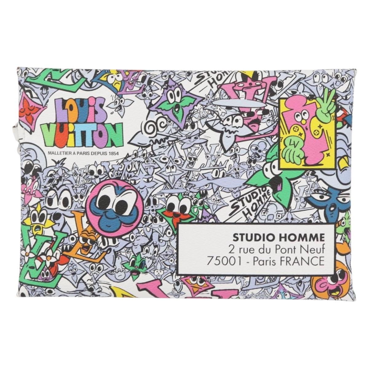 LOUIS VUITTON Monogram Comics Trio Envelope Pouch M82014 LV Auth 156662SM