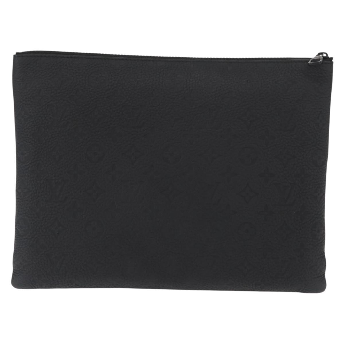 LOUIS VUITTON Monogram Taurillon LV Friend A4 Pouch Bag M80147 LV Auth 156664SM