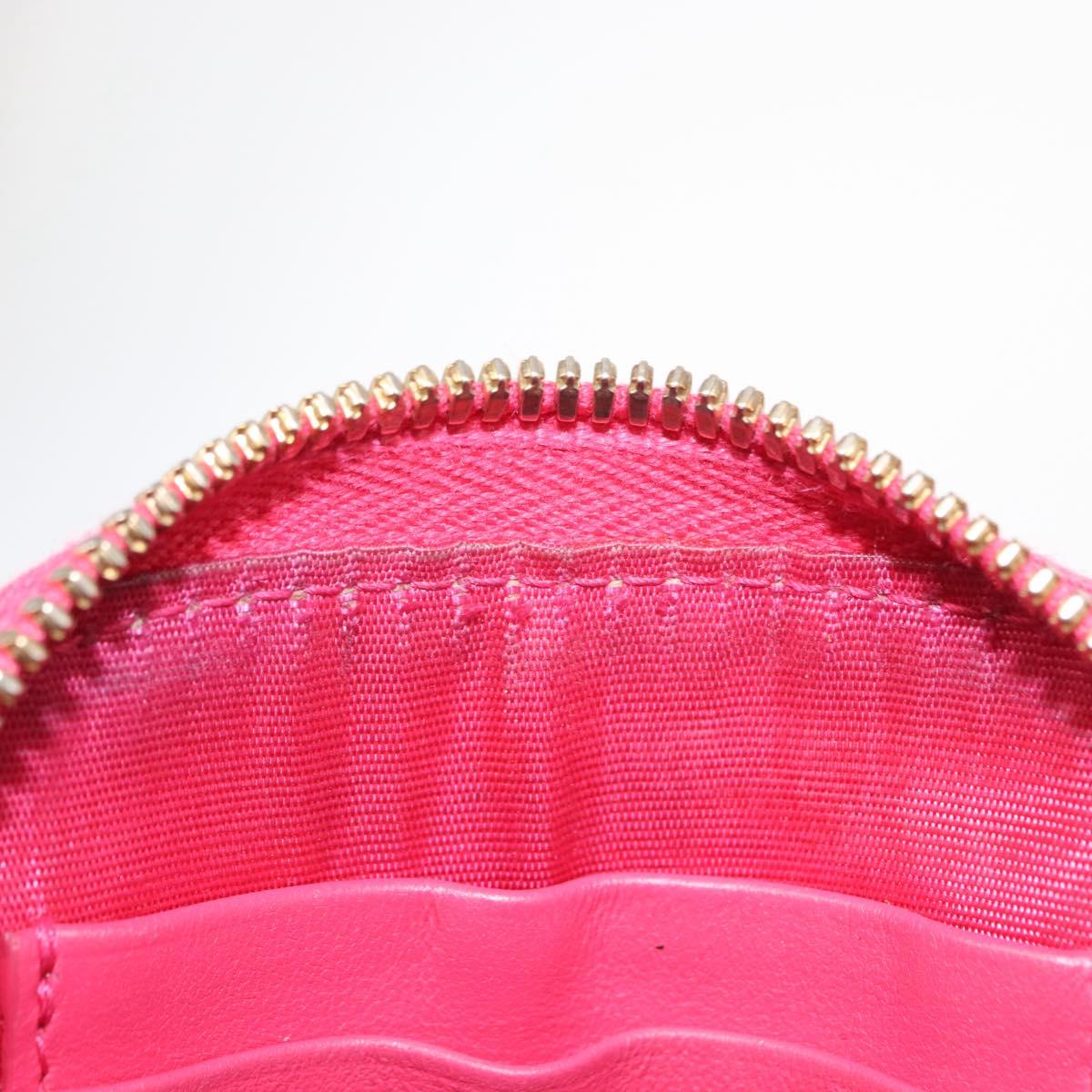 Christian Dior Cannage Phone Chain Shoulder Pouch 2way Pink Gold Auth 156668V