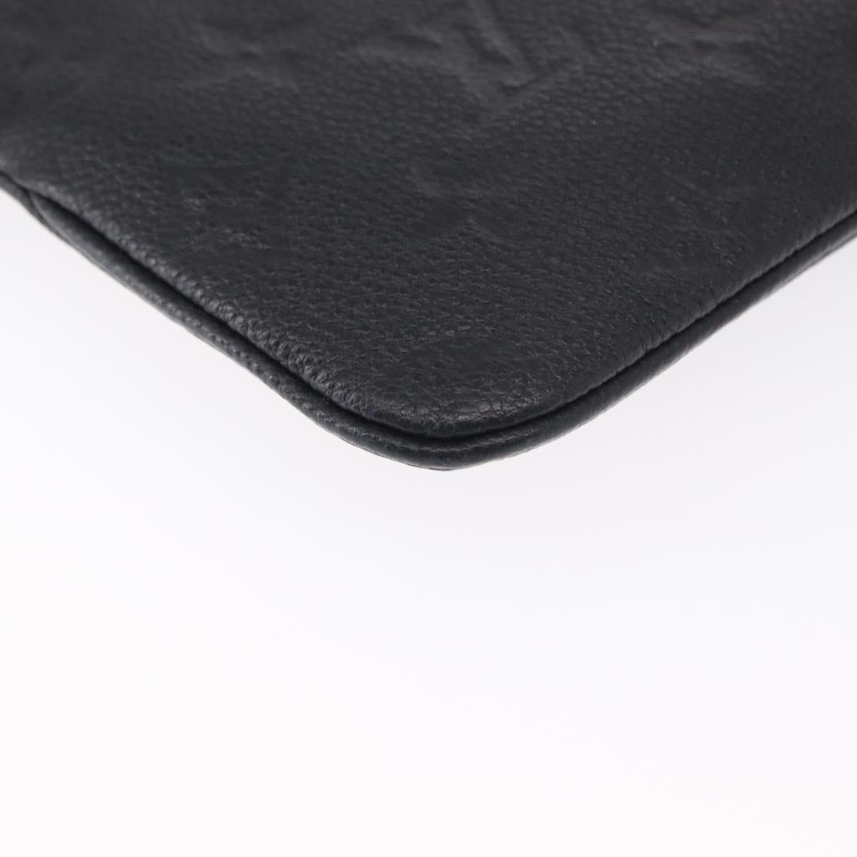 LOUIS VUITTON Monogram Empreinte Citadine PM Accessory Pouch Black Auth 156669V