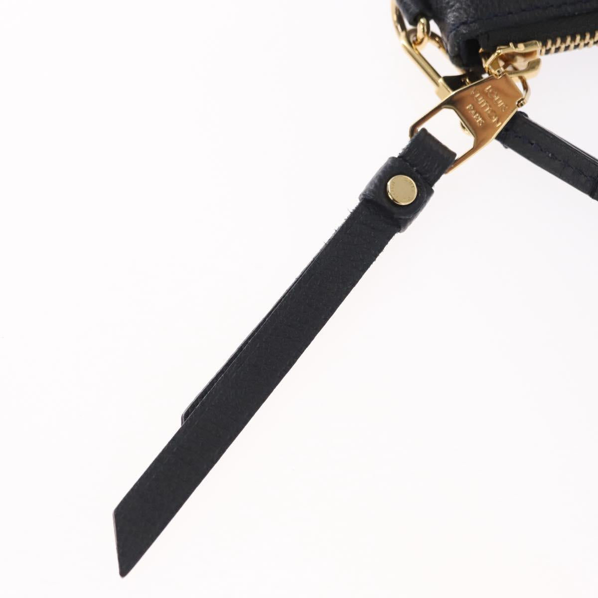 LOUIS VUITTON Monogram Empreinte Citadine PM Accessory Pouch Black Auth 156669V