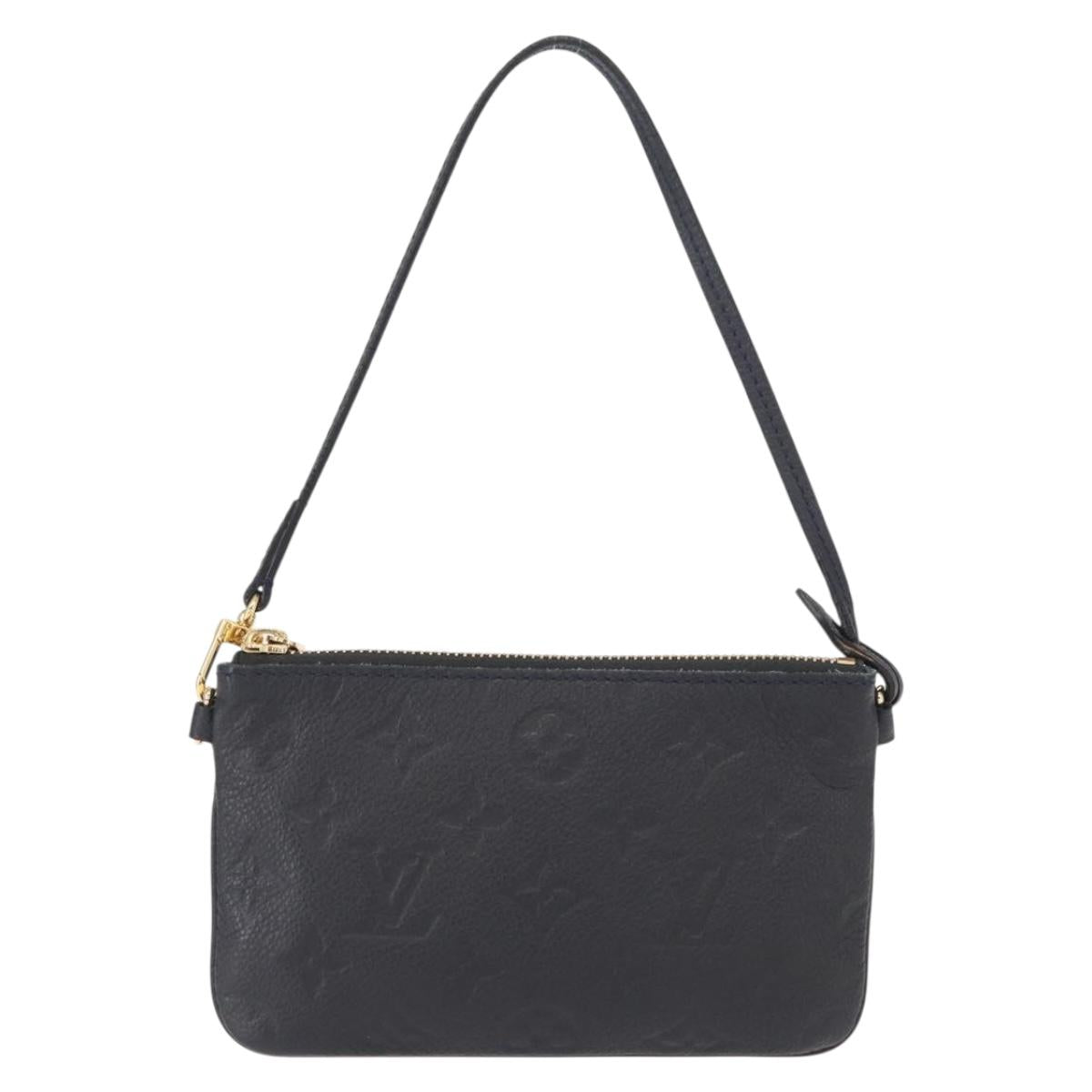 LOUIS VUITTON Monogram Empreinte Citadine PM Accessory Pouch Black Auth 156669V