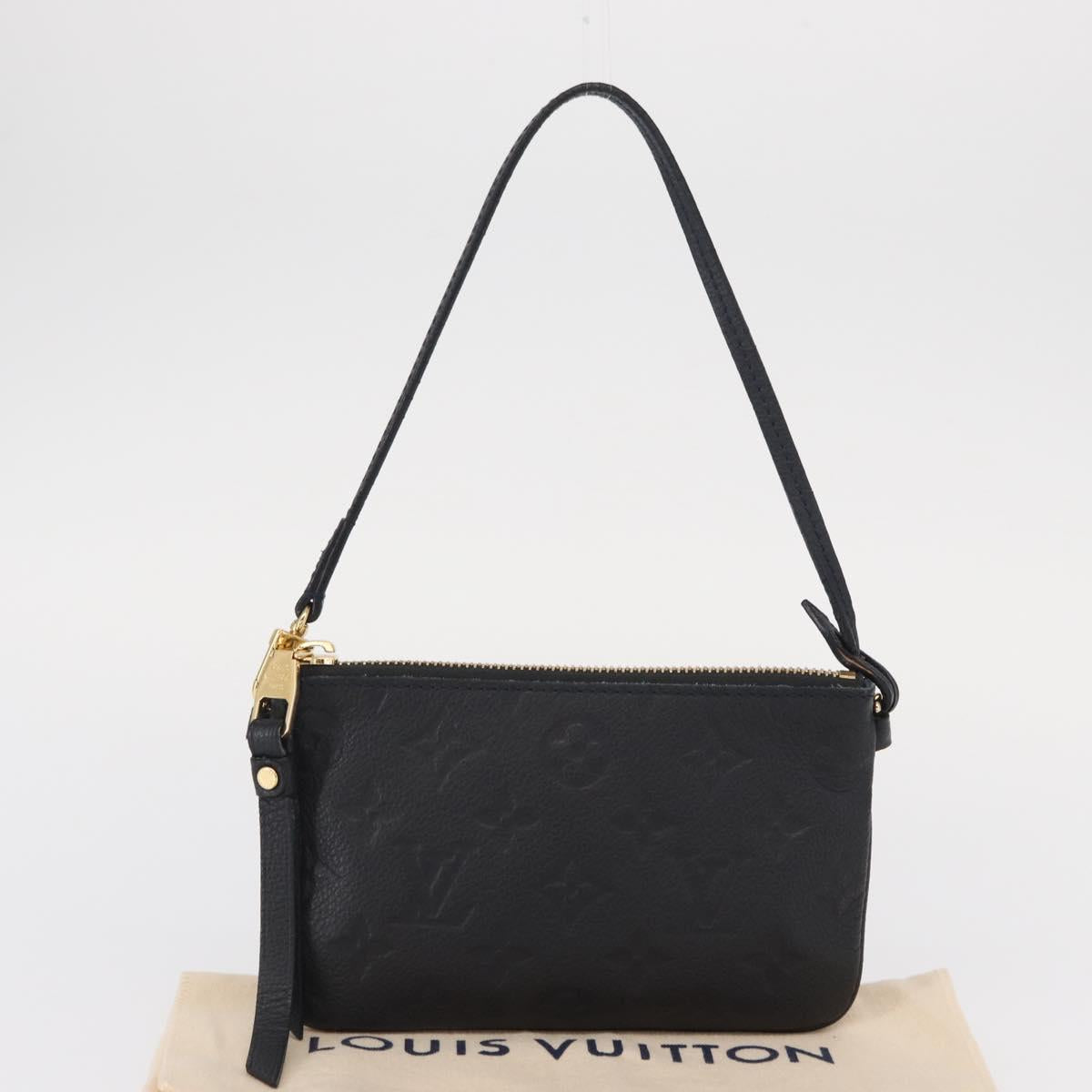 LOUIS VUITTON Monogram Empreinte Citadine PM Accessory Pouch Black Auth 156669V