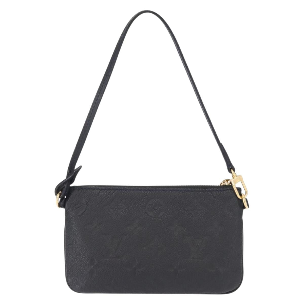 LOUIS VUITTON Monogram Empreinte Citadine PM Accessory Pouch Black Auth 156669V