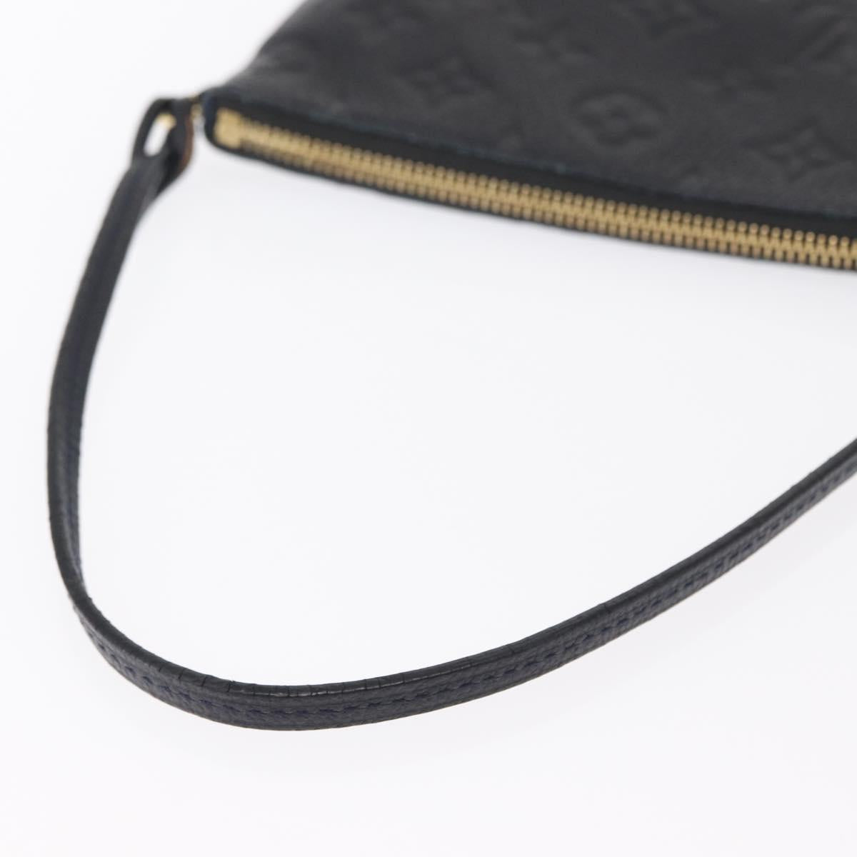 LOUIS VUITTON Monogram Empreinte Citadine PM Accessory Pouch Black Auth 156669V