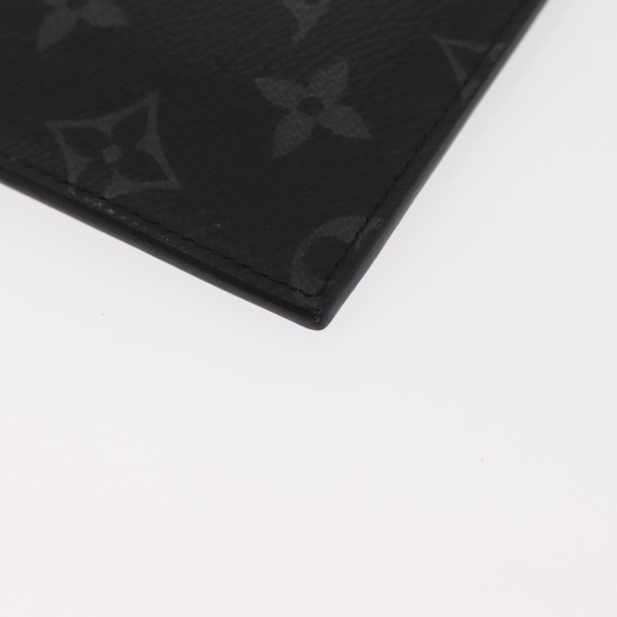 LOUIS VUITTON Monogram Eclipse Coin Card Holder M80932 LV Auth 156670V