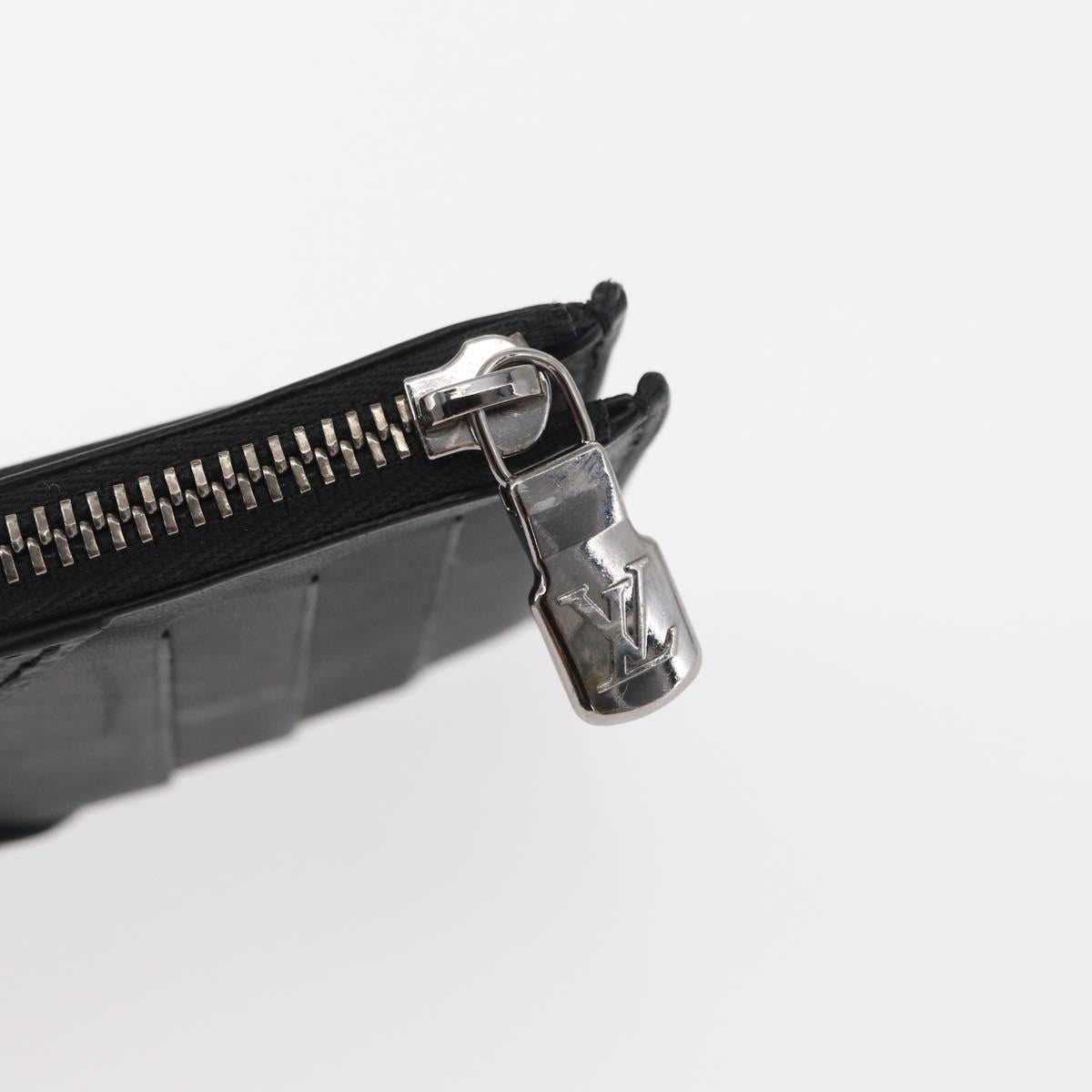 LOUIS VUITTON Monogram Eclipse Coin Card Holder M80932 LV Auth 156670V