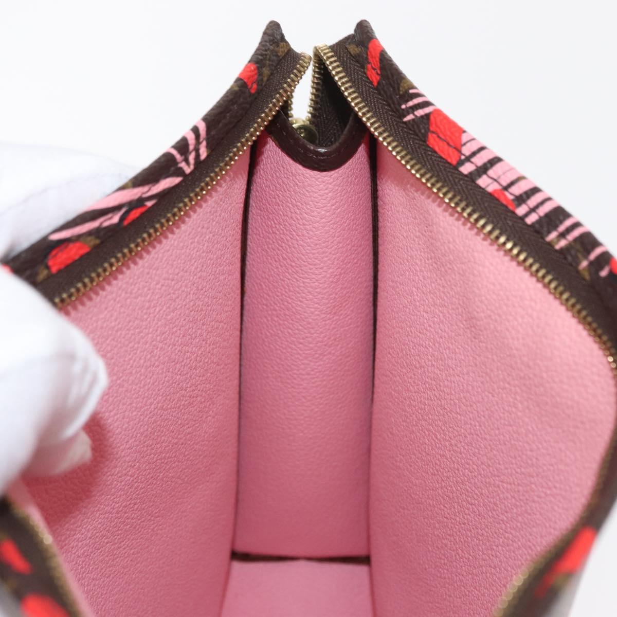 LOUIS VUITTON Monogram jungle Dot Poche Toilette 26 Pouch Red LV Auth 156673V