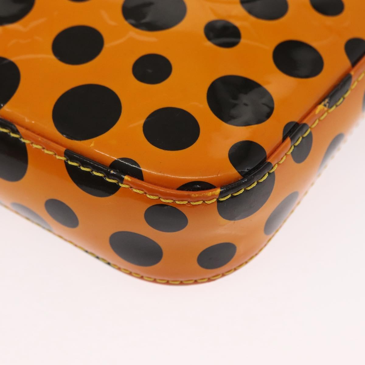 LOUIS VUITTON Vernis Yayoi Kusama Pochette Accessoires Jaune M91426 Auth 156675V