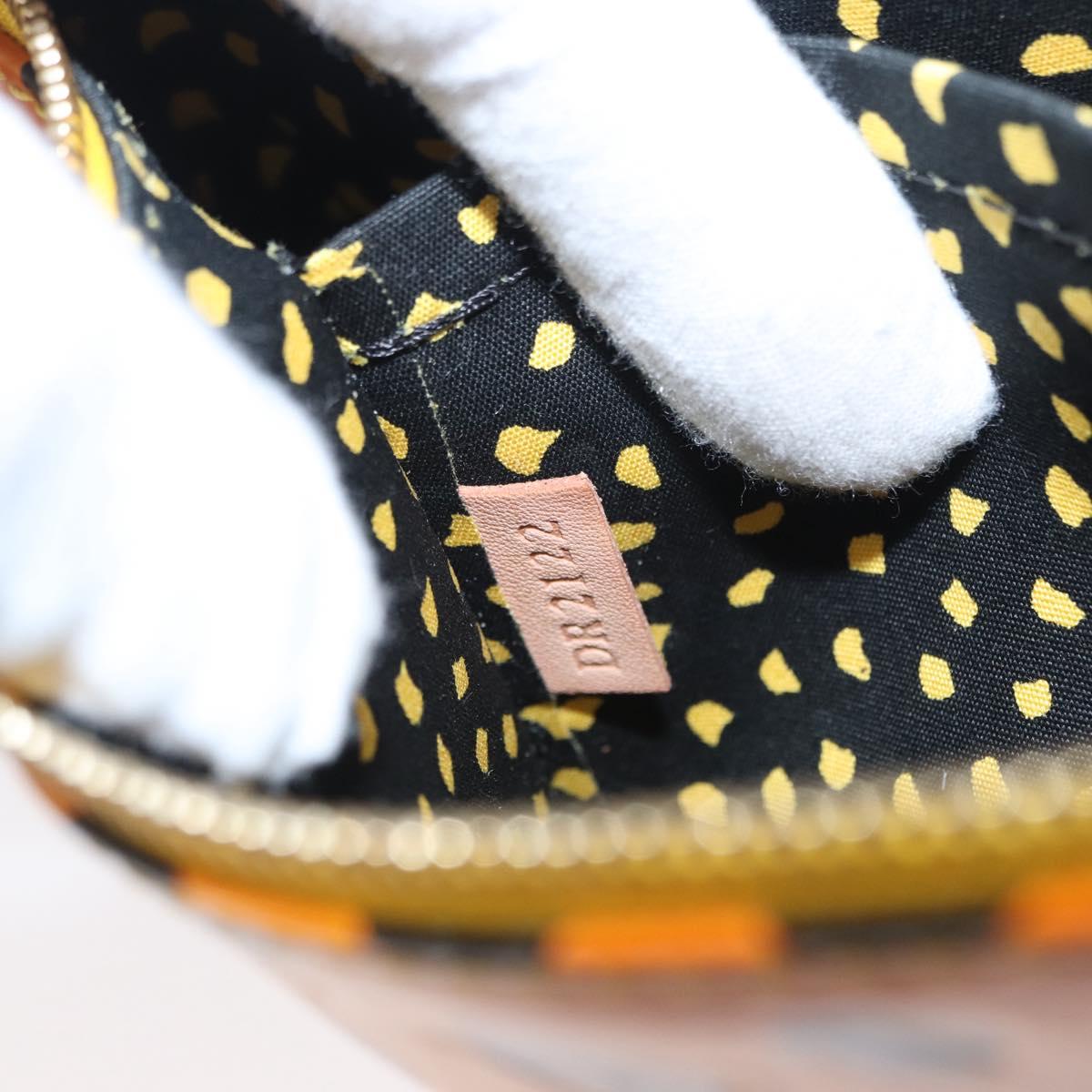 LOUIS VUITTON Vernis Yayoi Kusama Pochette Accessoires Jaune M91426 Auth 156675V