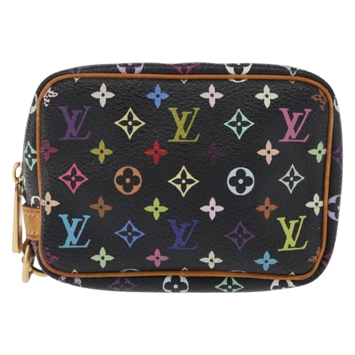 LOUIS VUITTON Monogram Multicolor Trousse Wapity Pouch White M58034 Auth 156677V
