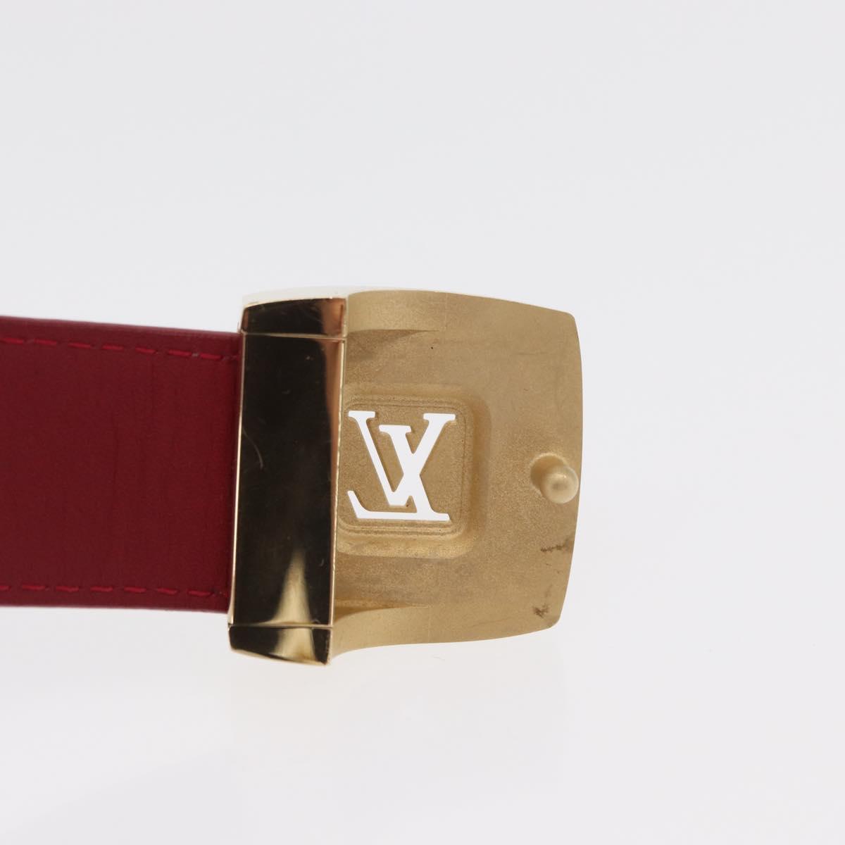 LOUIS VUITTON Multicolor Ceinture LV Cut Belt White M9682W LV Auth 156683V