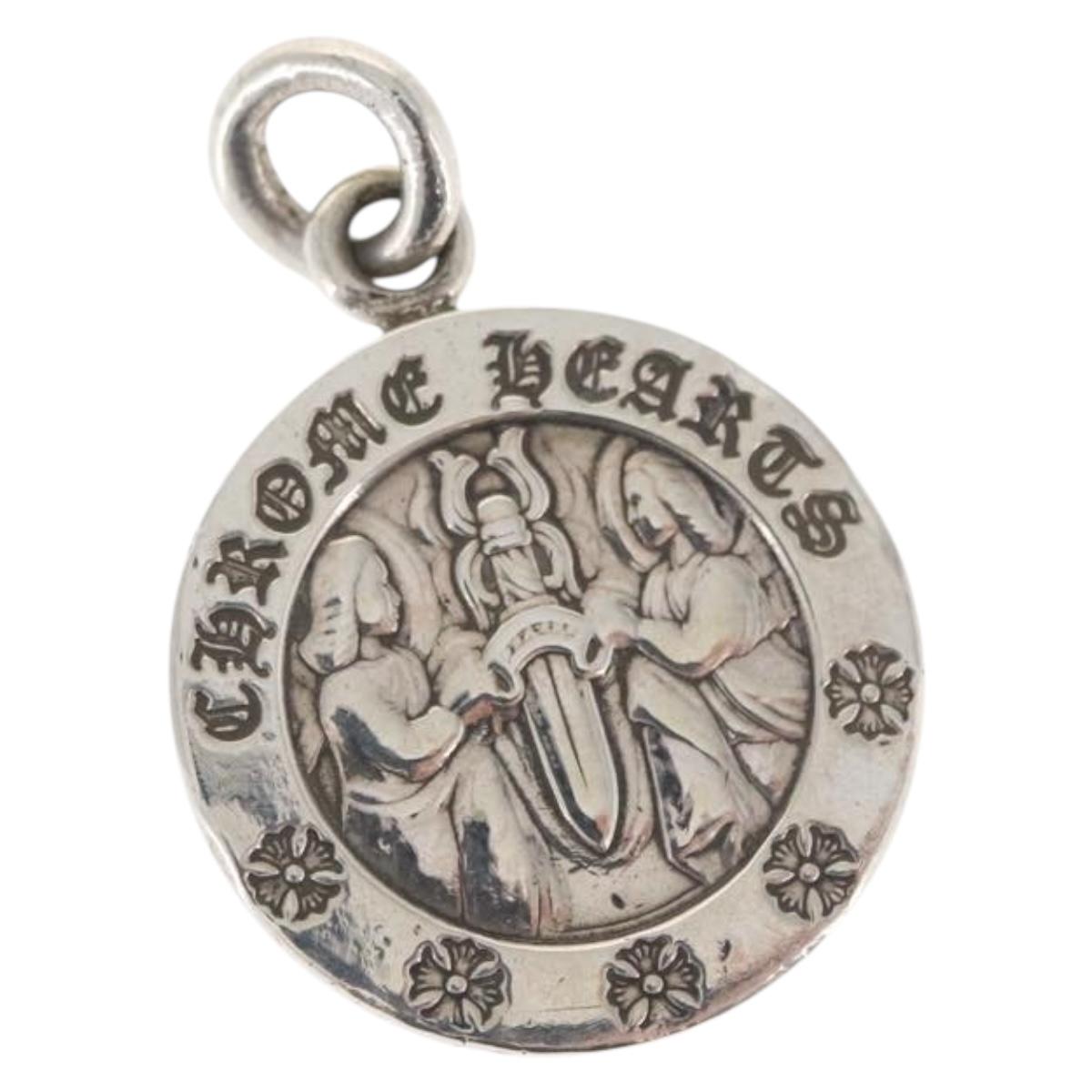 Chrome Hearts Angel Medal Charm V2 Pendant Top Ag925 Silver Auth 156690M