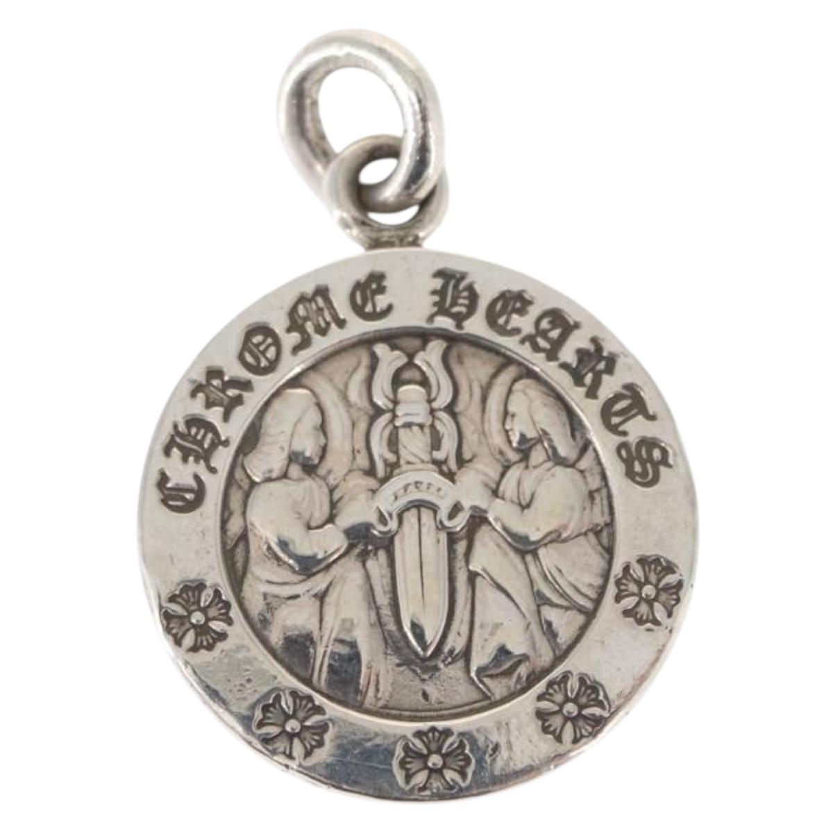 Chrome Hearts Angel Medal Charm V2 Pendant Top Ag925 Silver Auth 156690M