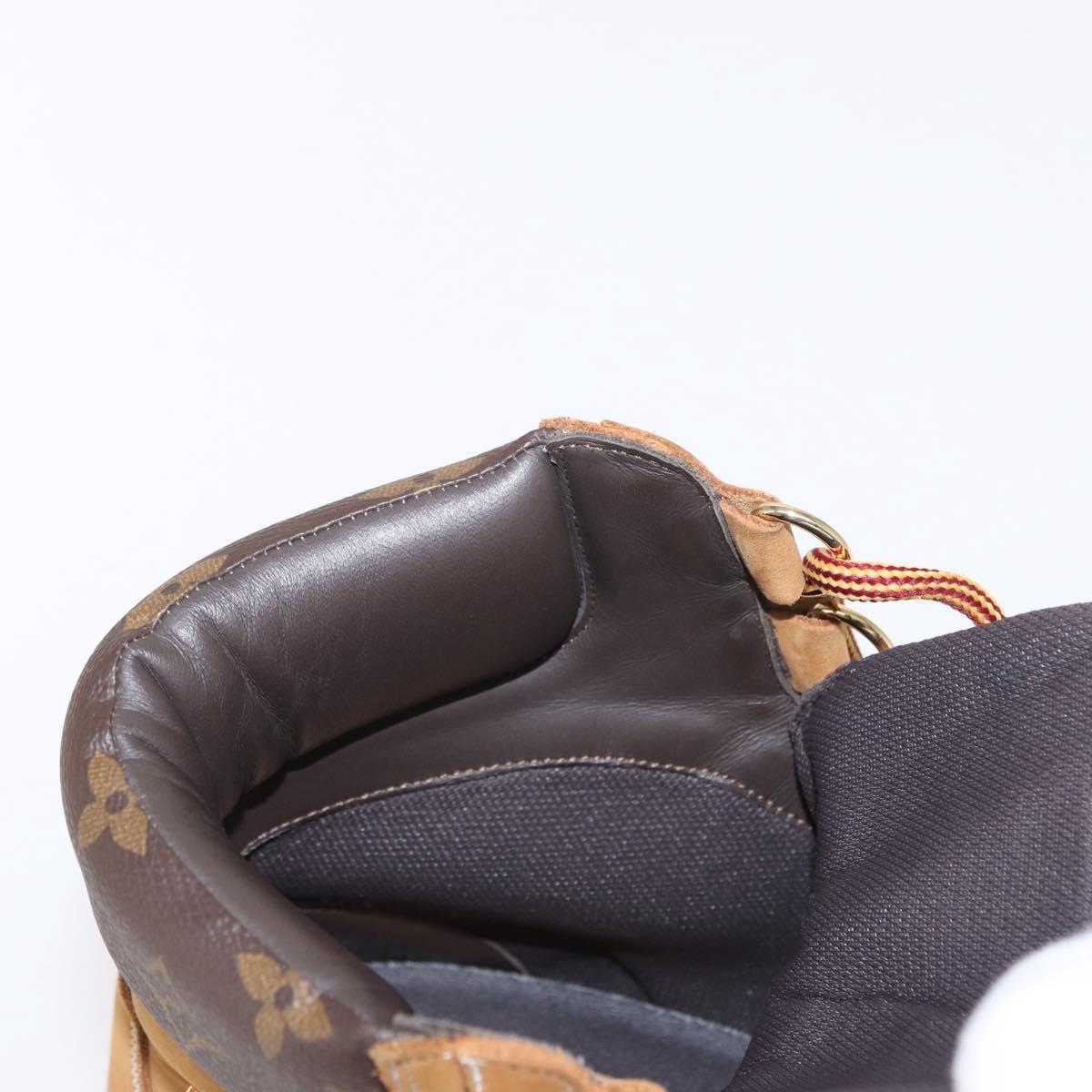 LOUIS VUITTON Monogram Creeper Line Ankle Boots Shoes 7 Beige LV Auth 156692M