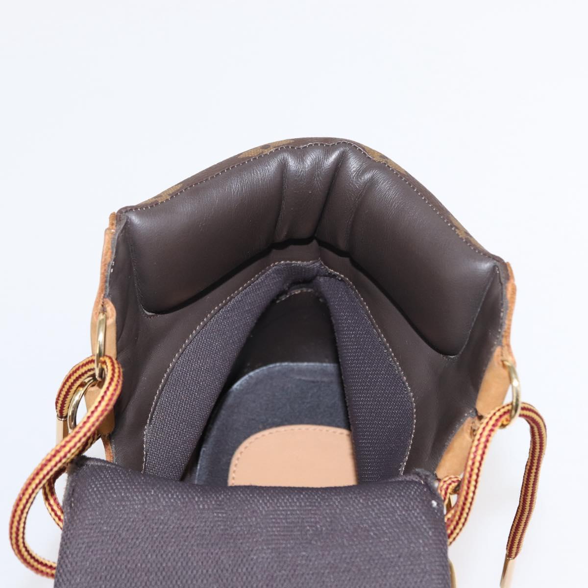 LOUIS VUITTON Monogram Creeper Line Ankle Boots Shoes 7 Beige LV Auth 156692M