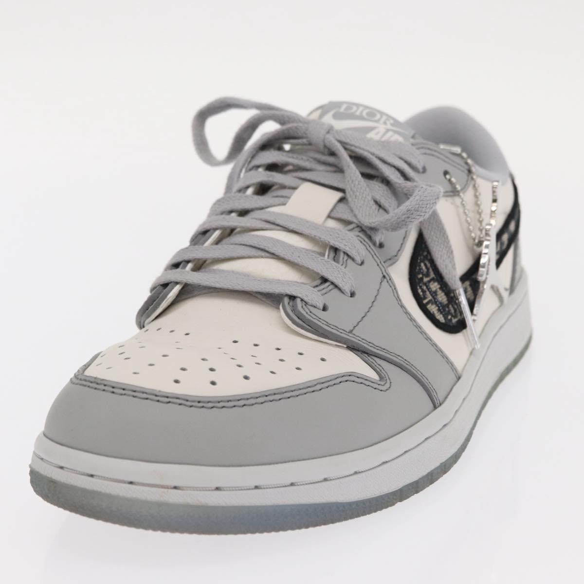 Christian Dior Trotter Air Dior Air Jordan 1 Low OG Sneakers Gray Auth 156693SM