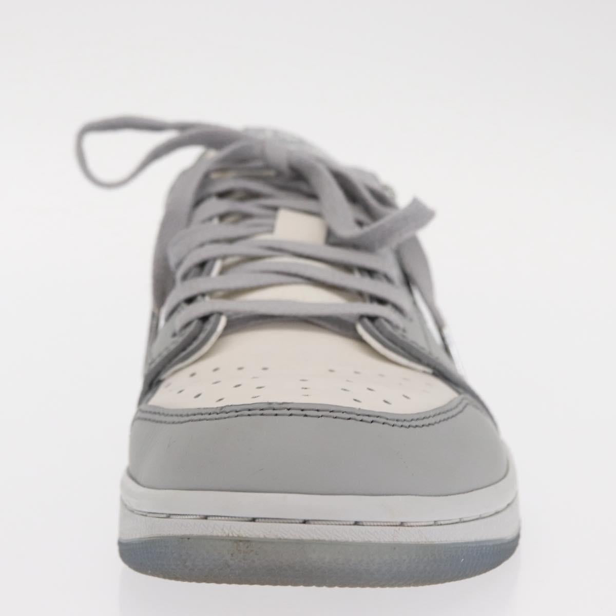 Christian Dior Trotter Air Dior Air Jordan 1 Low OG Sneakers Gray Auth 156693SM