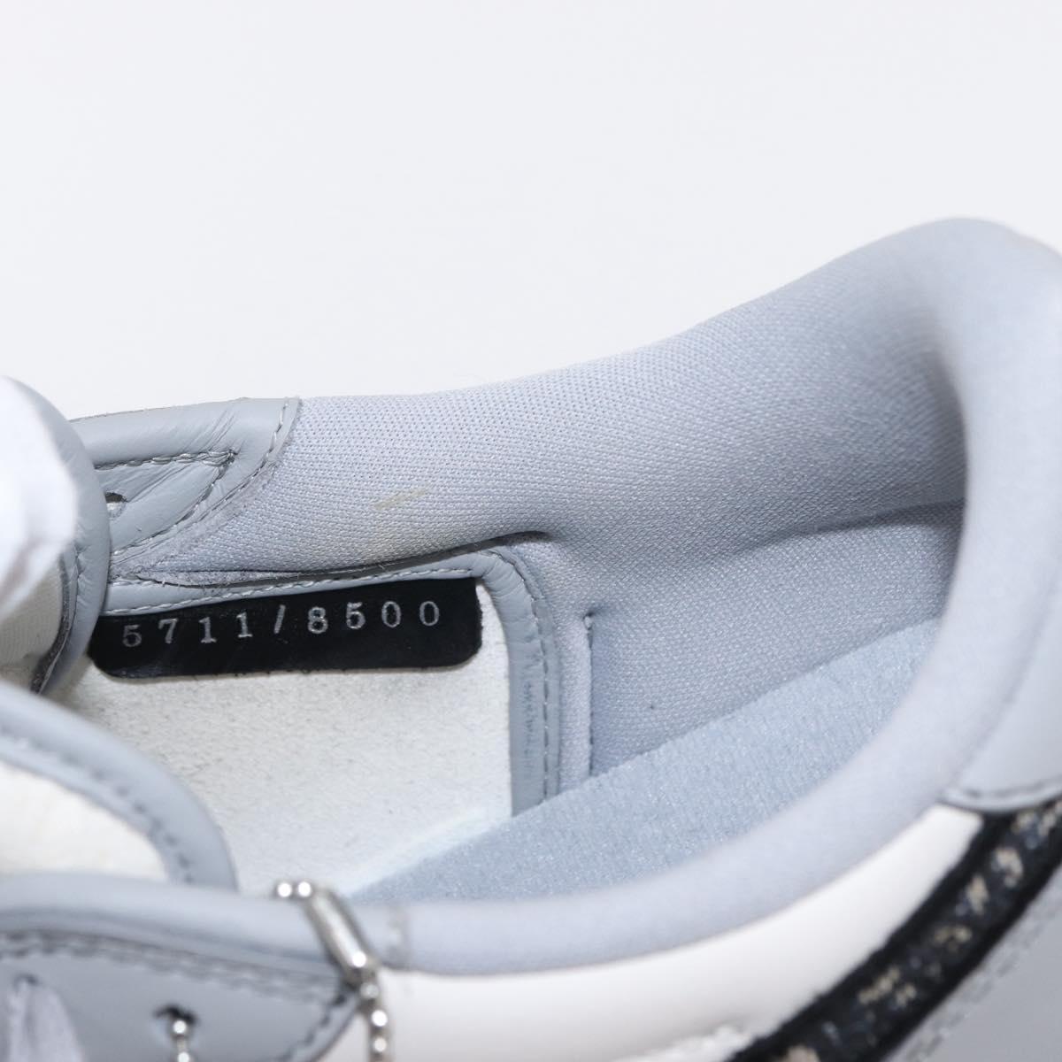 Christian Dior Trotter Air Dior Air Jordan 1 Low OG Sneakers Gray Auth 156693SM