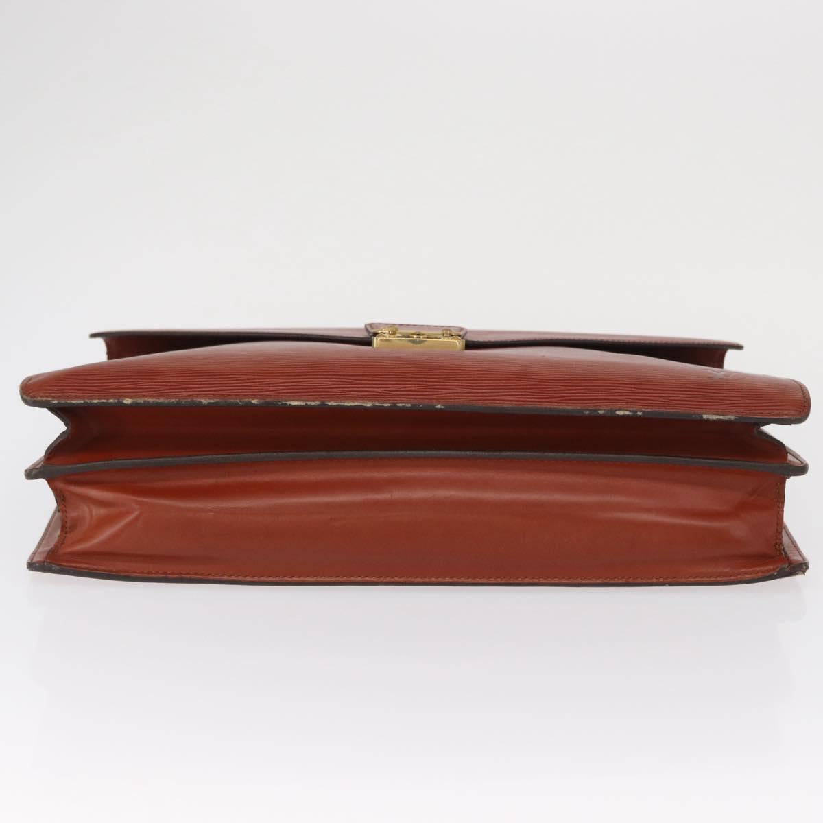 LOUIS VUITTON Epi Serviette Conseiller Briefcase Brown M54423 LV Auth 156727