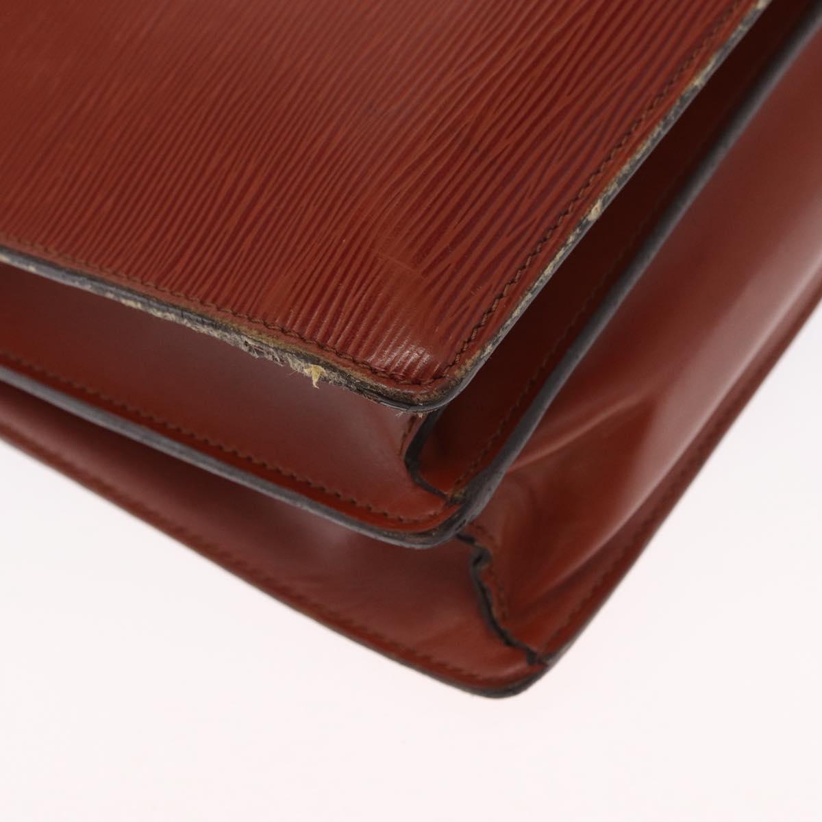 LOUIS VUITTON Epi Serviette Conseiller Briefcase Brown M54423 LV Auth 156727