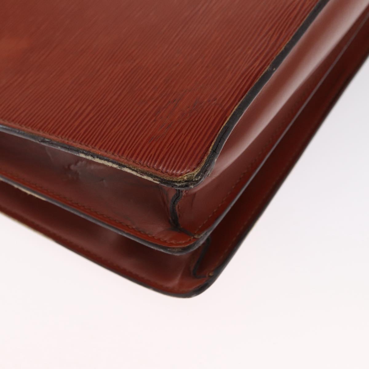 LOUIS VUITTON Epi Serviette Conseiller Briefcase Brown M54423 LV Auth 156727