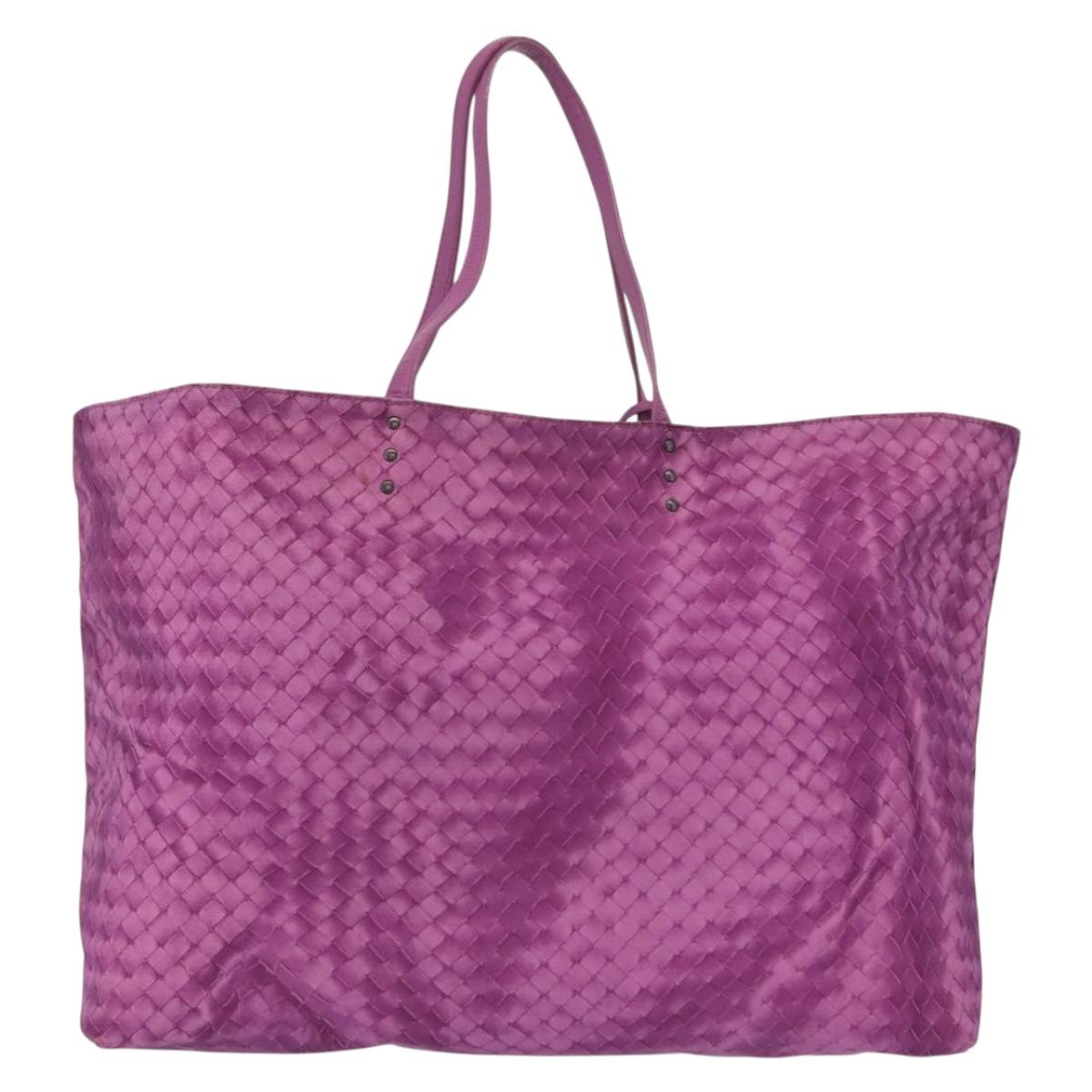 BOTTEGA VENETA Tote Bag Nylon Purple Auth 156732
