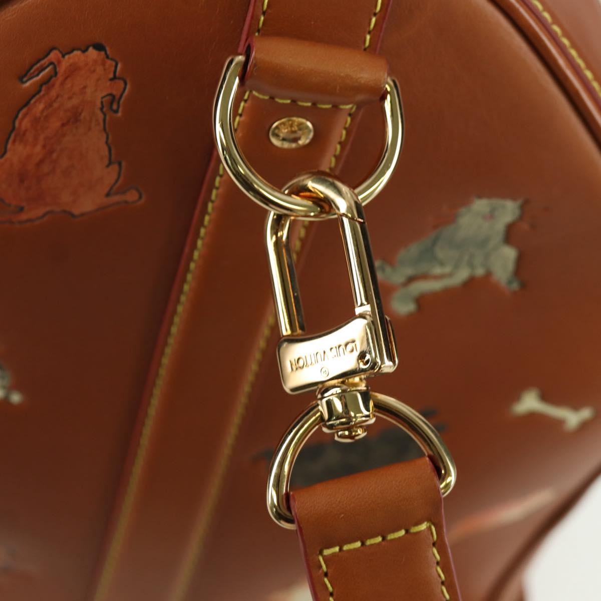 LOUIS VUITTON Catgram Keepall Bandouliere 55 Bag Leather M52951 LV Auth 156736SM