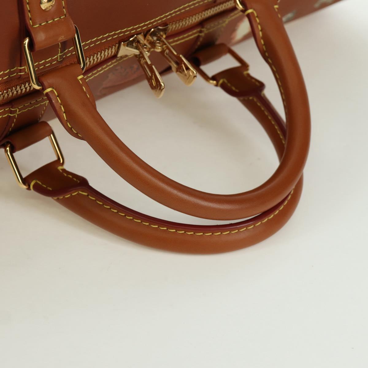 LOUIS VUITTON Catgram Keepall Bandouliere 55 Bag Leather M52951 LV Auth 156736SM