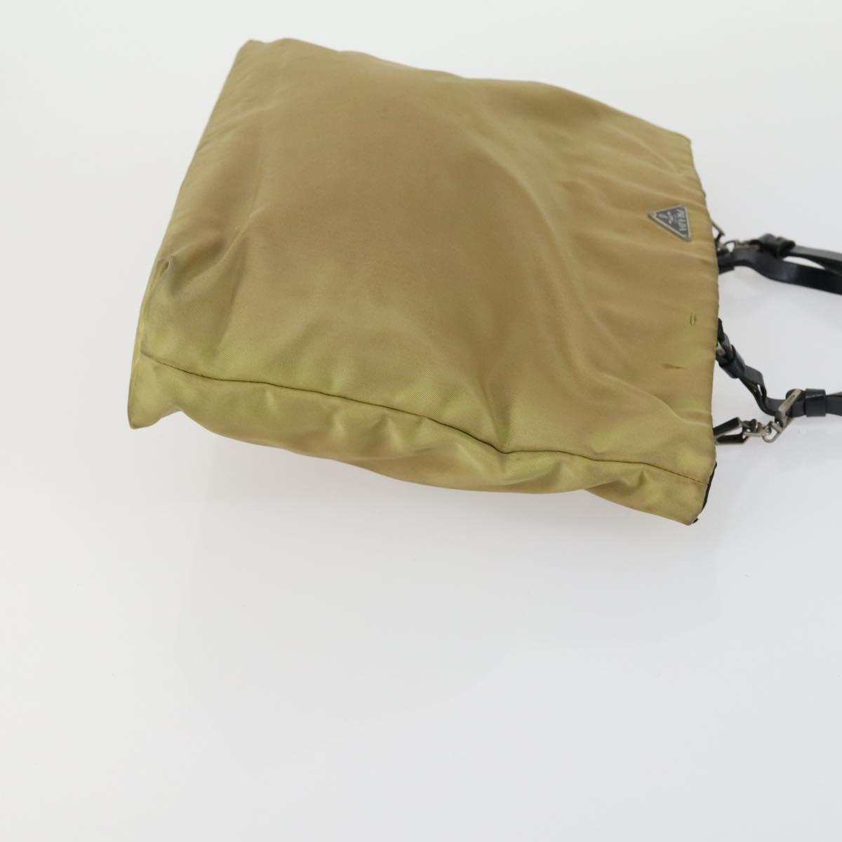 PRADA Shoulder Bag Nylon 4 Set Beige Khaki Auth 156743