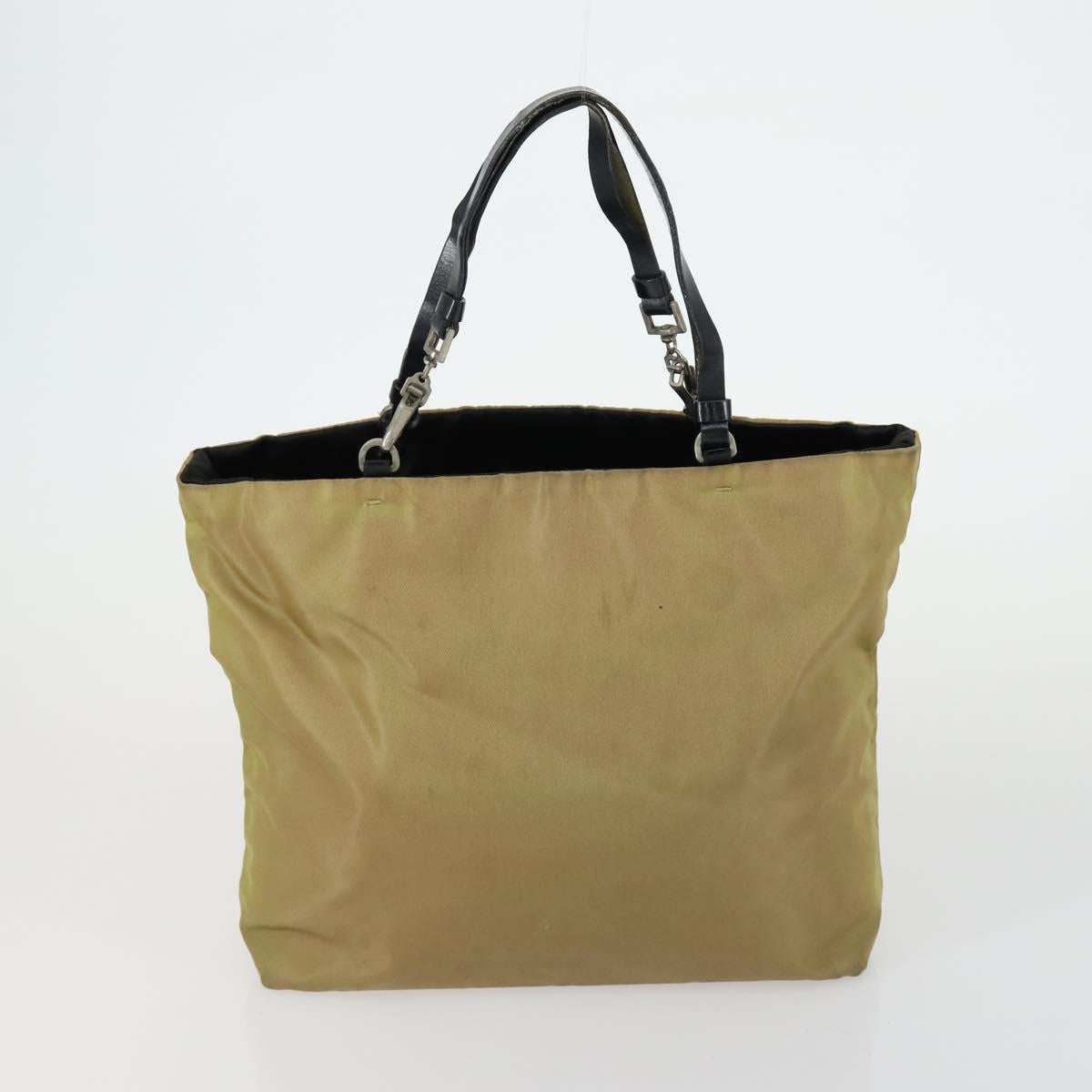 PRADA Shoulder Bag Nylon 4 Set Beige Khaki Auth 156743