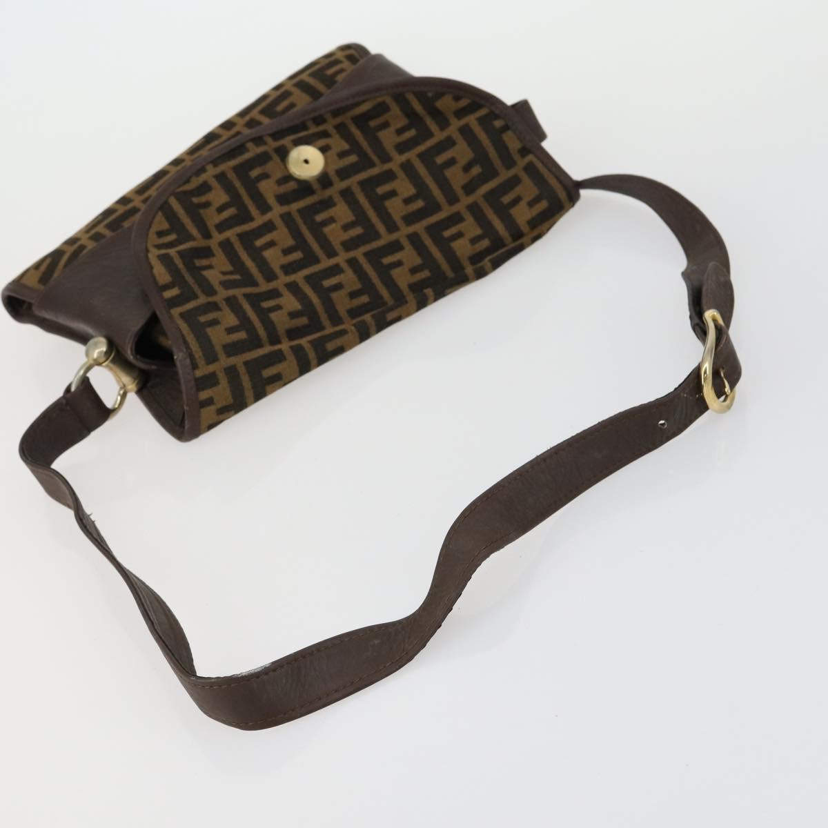GIVENCHY Fendi Saint Laurent Zucca Canvas Bag PVC 3 Set Brown Black Auth 156745