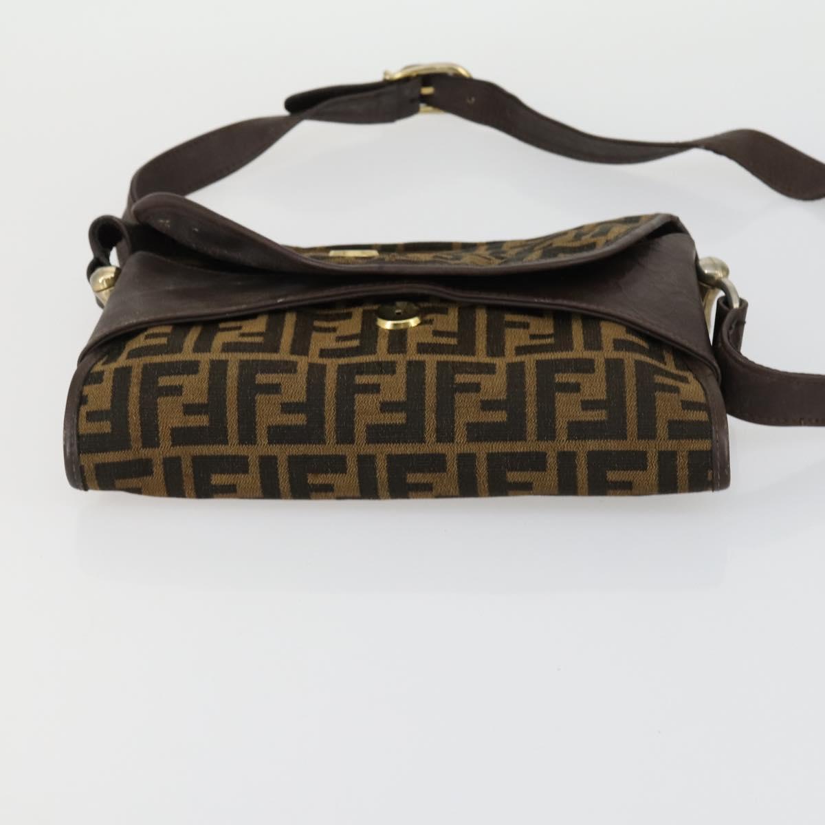 GIVENCHY Fendi Saint Laurent Zucca Canvas Bag PVC 3 Set Brown Black Auth 156745