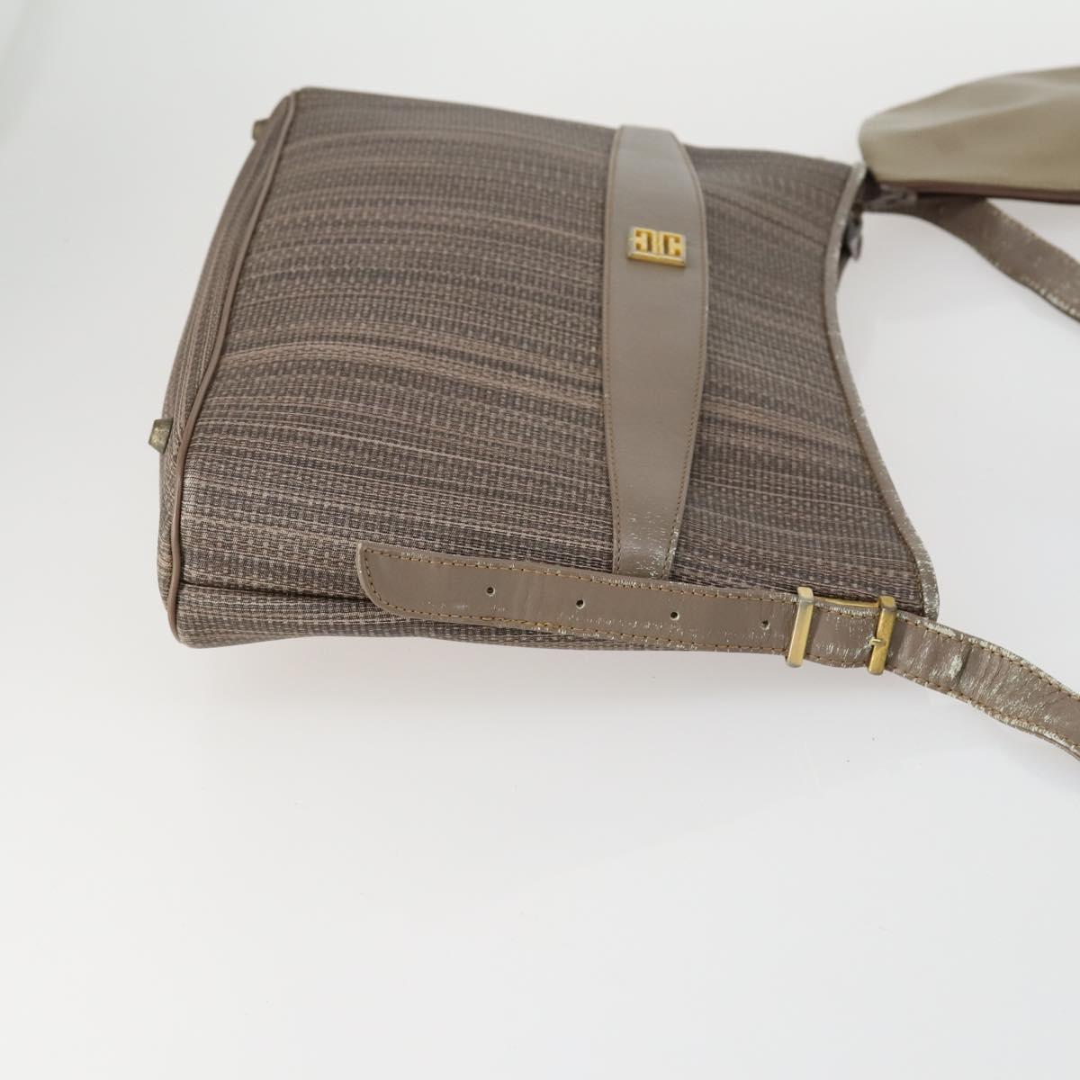 GIVENCHY Fendi Saint Laurent Zucca Canvas Bag PVC 3 Set Brown Black Auth 156745