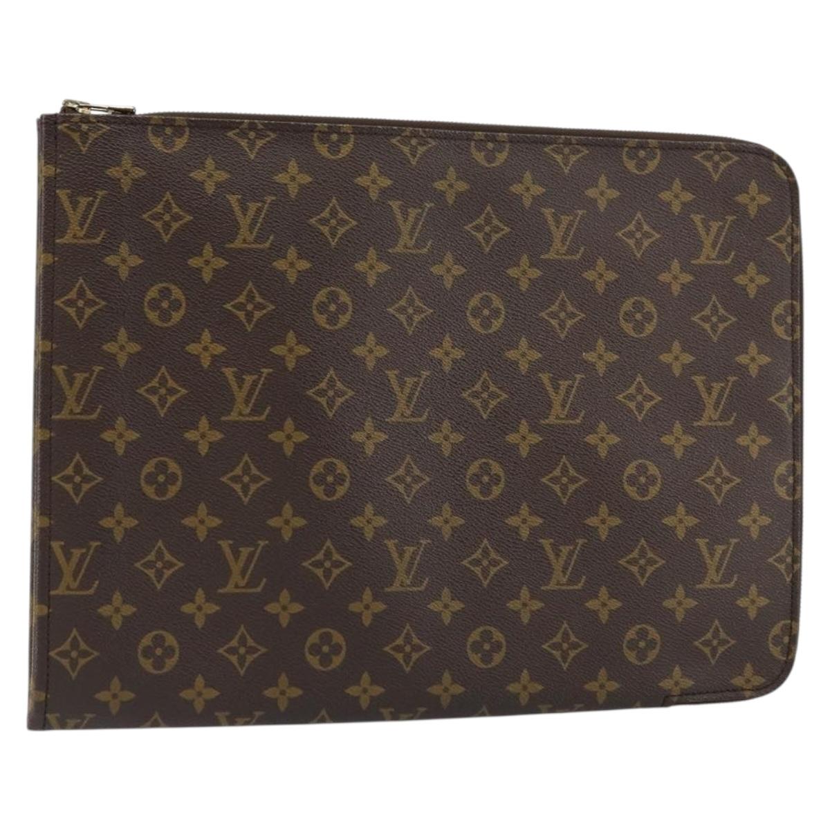 LOUIS VUITTON Monogram Posh Documents Briefcase M53457 LV Auth 156766