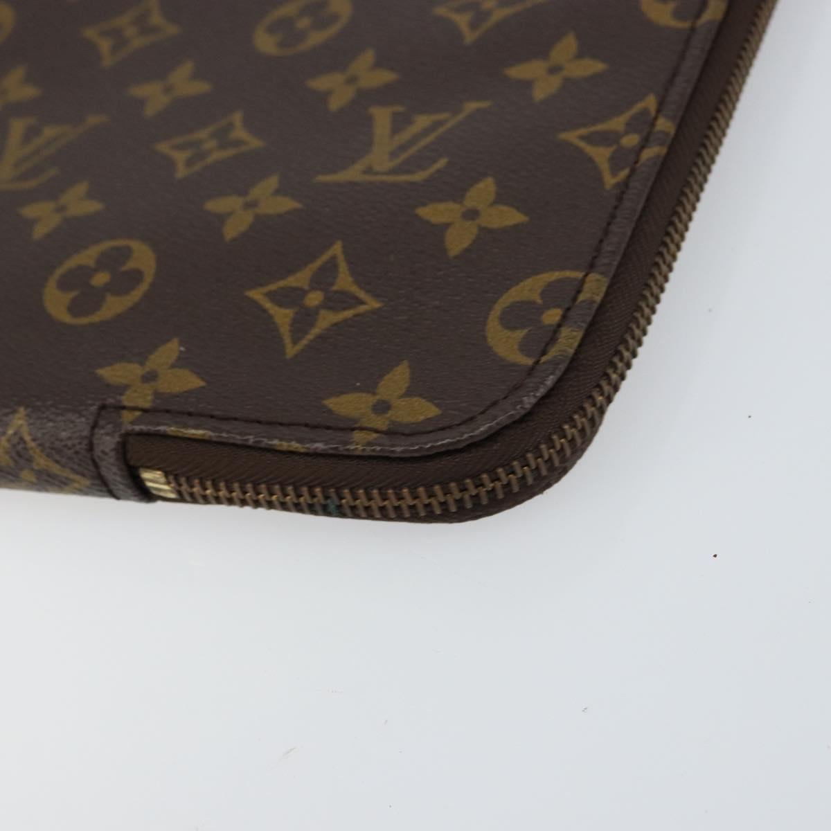 LOUIS VUITTON Monogram Posh Documents Briefcase M53457 LV Auth 156766
