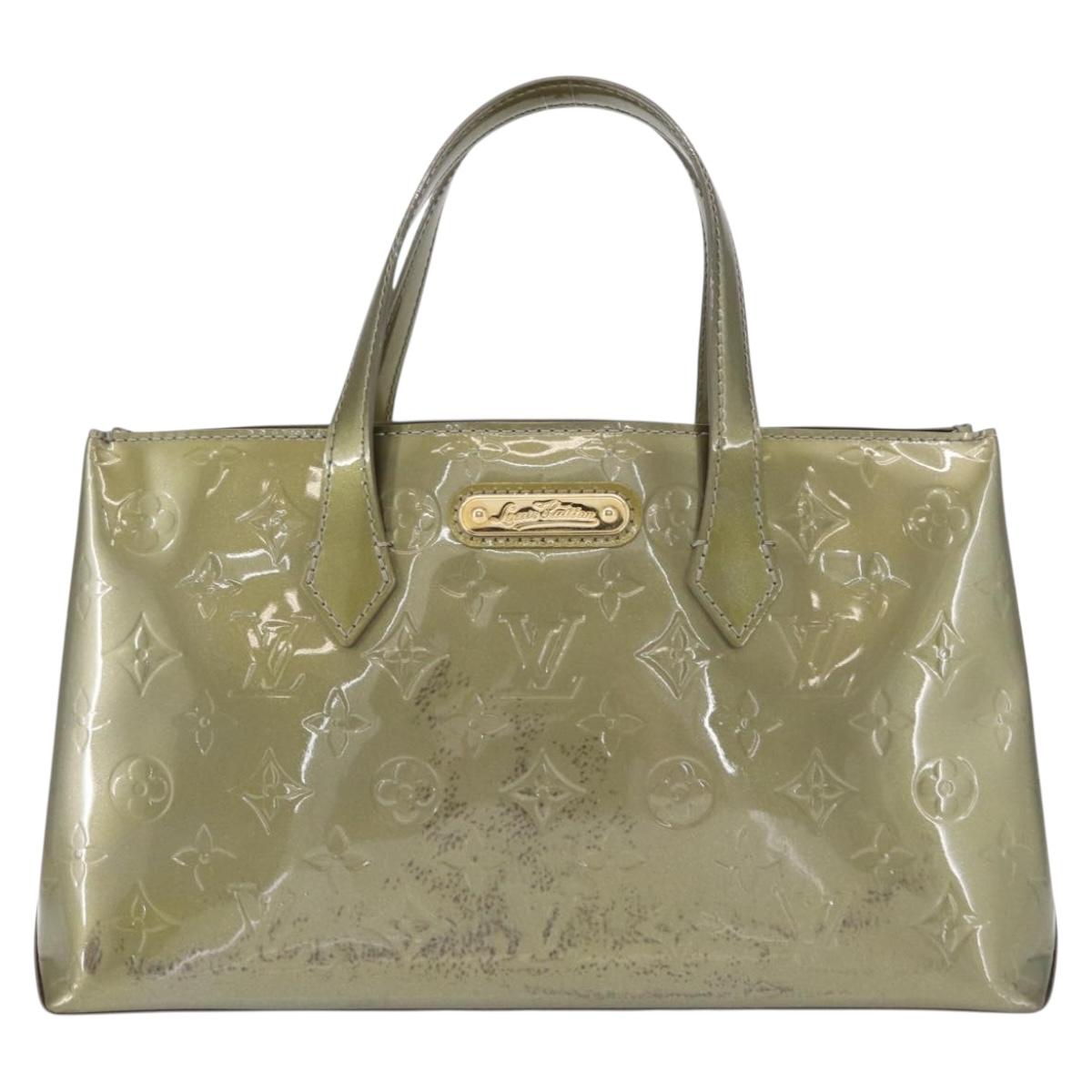 LOUIS VUITTON Monogram Vernis Wilshire PM Bag Gris Art Deco M91627 Auth 156778