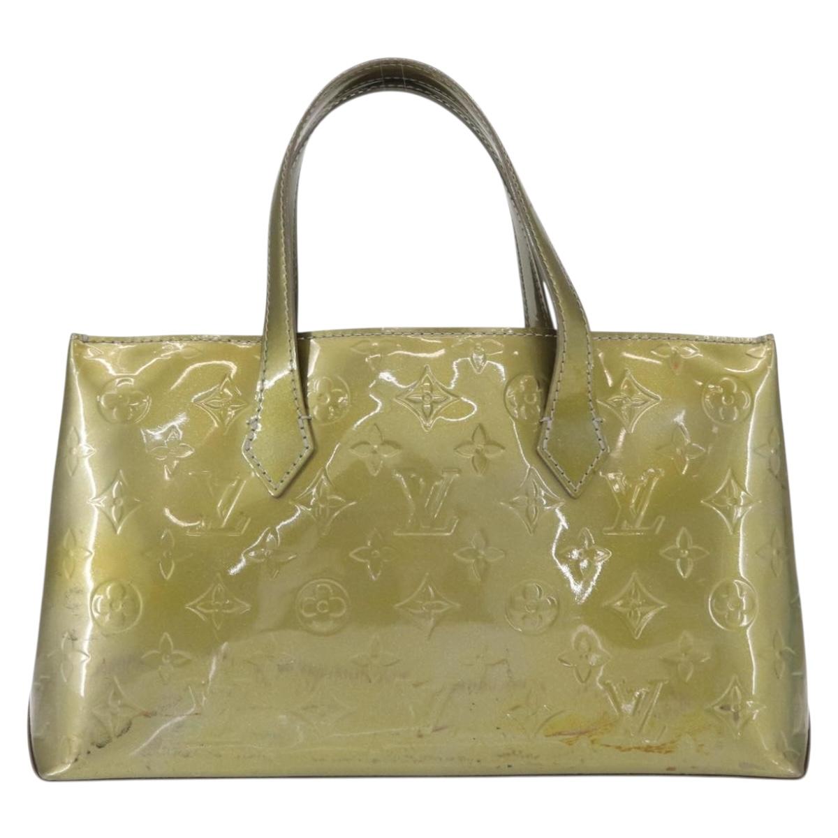 LOUIS VUITTON Monogram Vernis Wilshire PM Bag Gris Art Deco M91627 Auth 156778