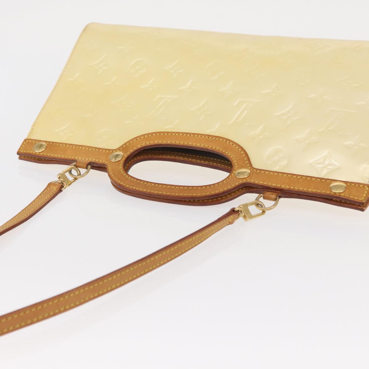 LOUIS VUITTON Monogram Vernis Roxbury Drive Hand Bag Perle M91374 LV Auth 156779