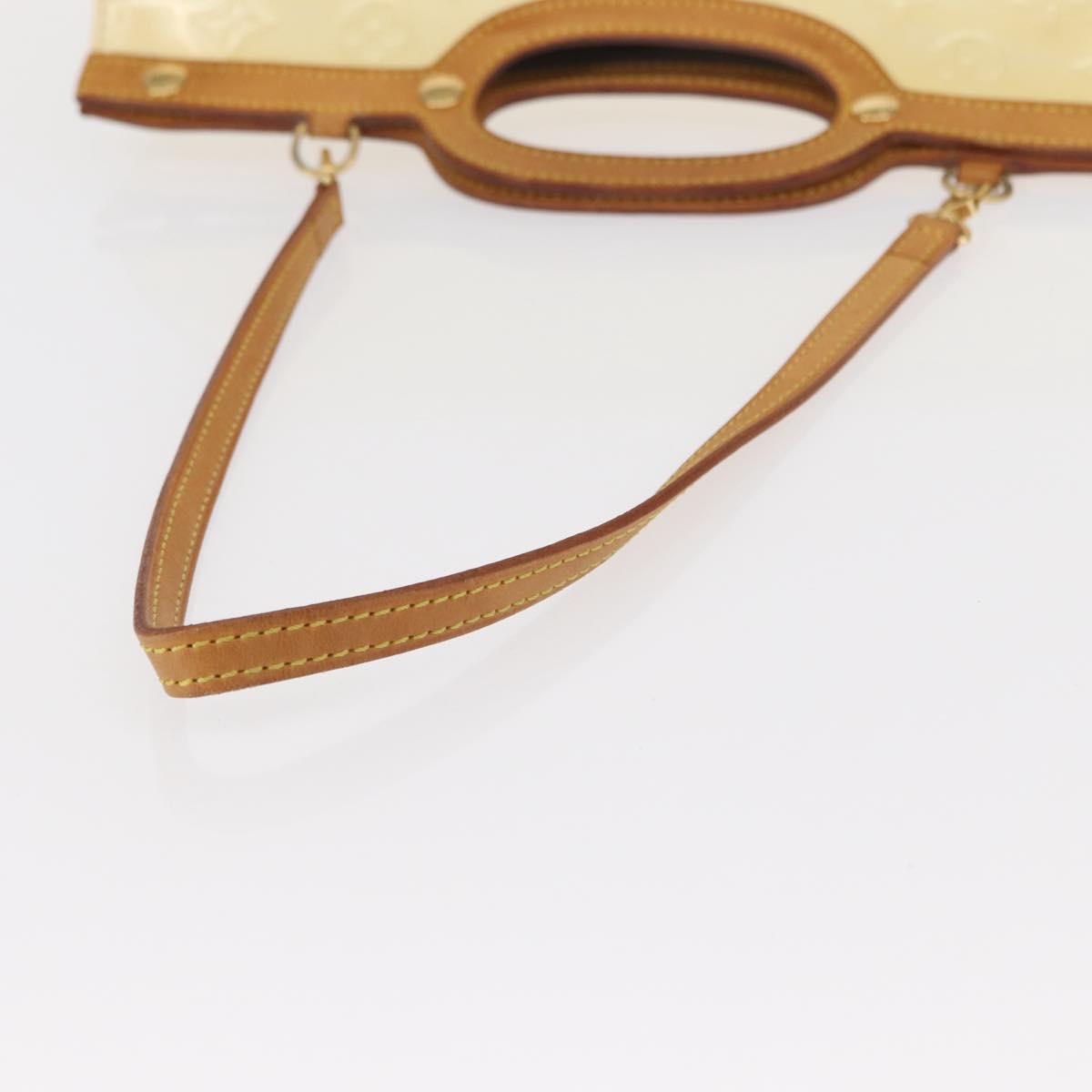 LOUIS VUITTON Monogram Vernis Roxbury Drive Hand Bag Perle M91374 LV Auth 156779