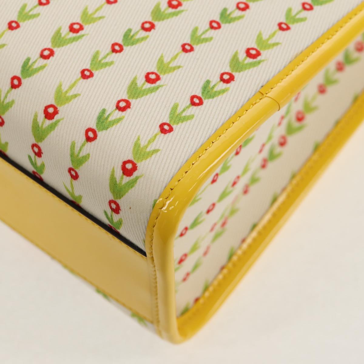 GUCCI Tote Bag Canvas Yellow Silver 605614 Auth 156781M