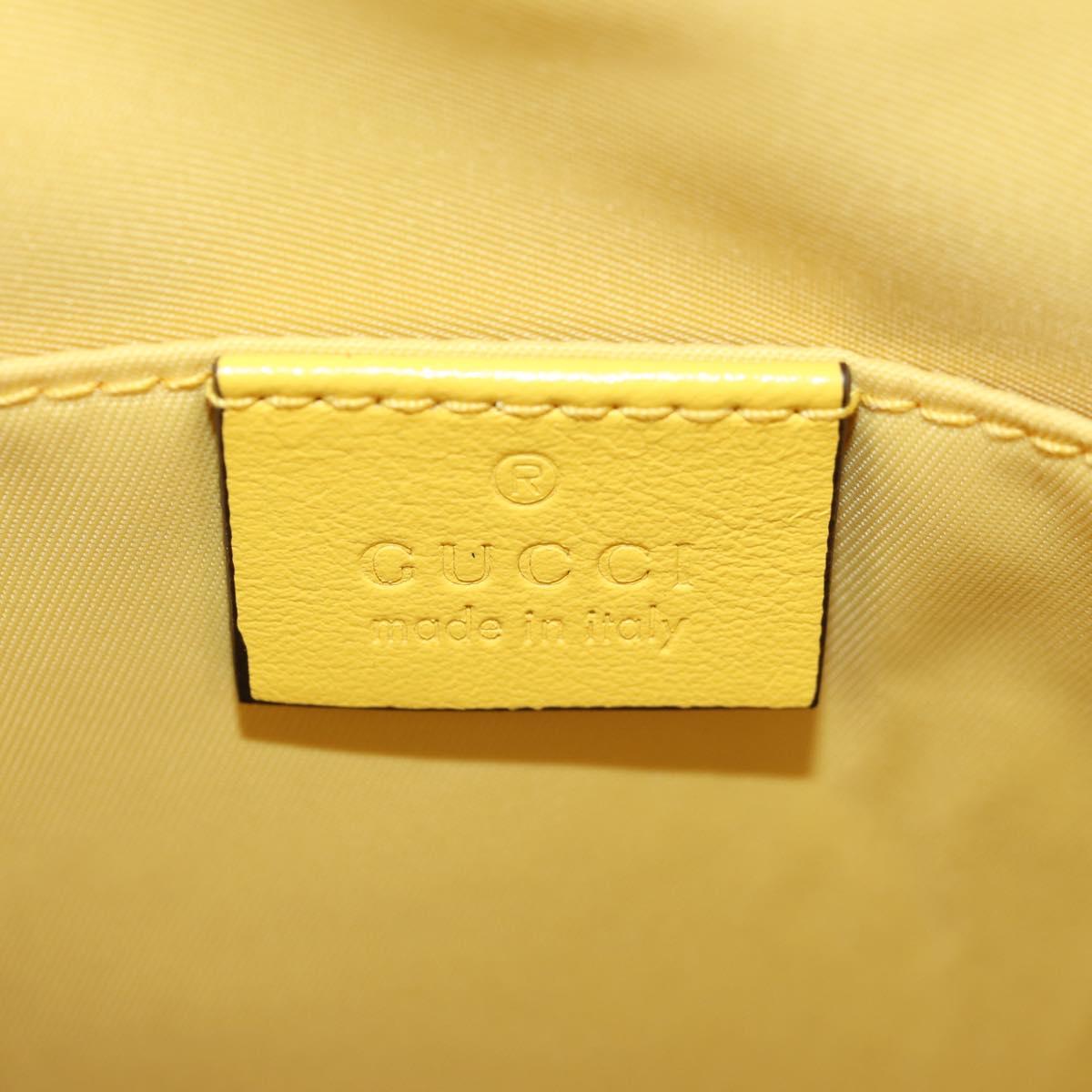 GUCCI Tote Bag Canvas Yellow Silver 605614 Auth 156781M