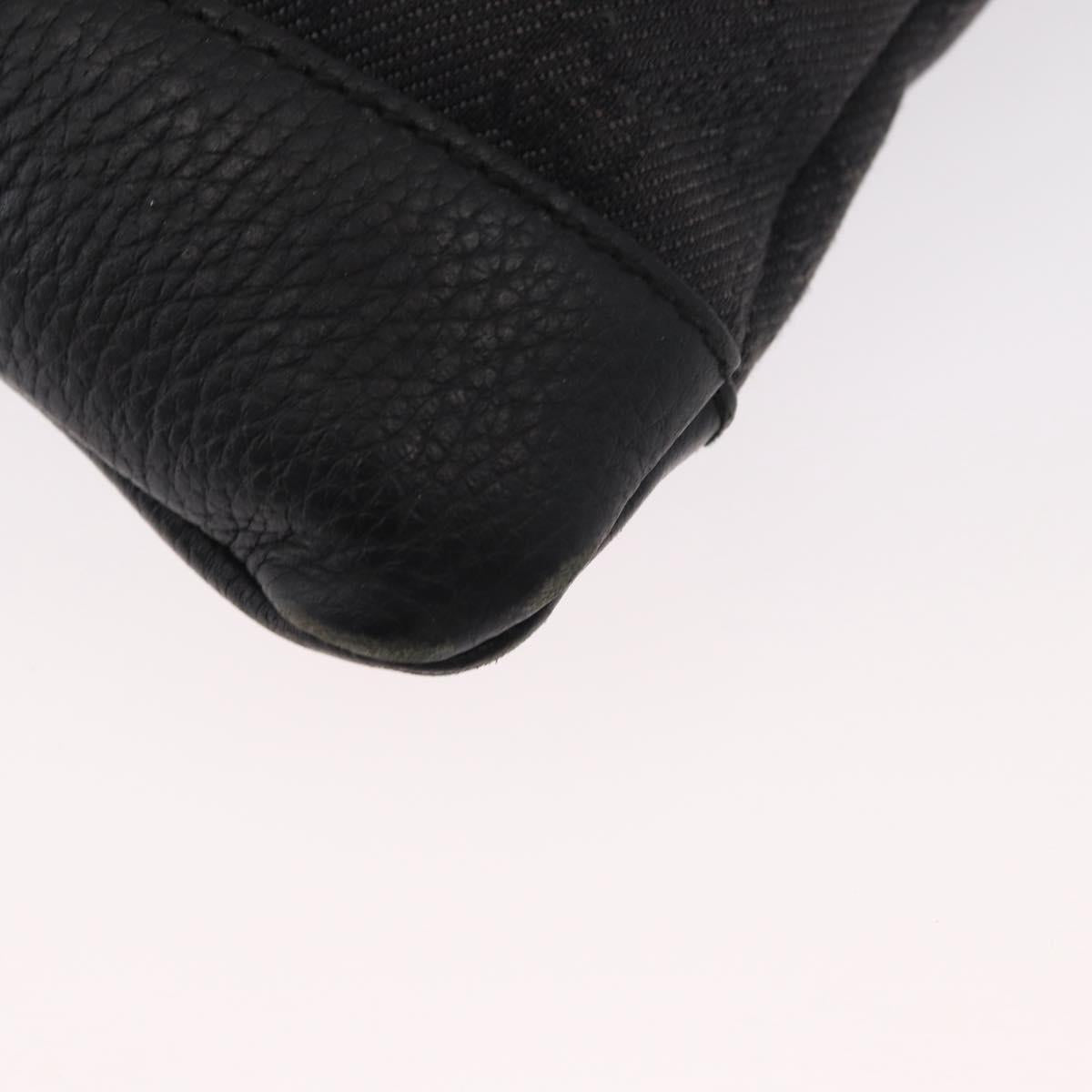 GUCCI GG Canvas Shoulder Bag Black Silver 374414 Auth 156793