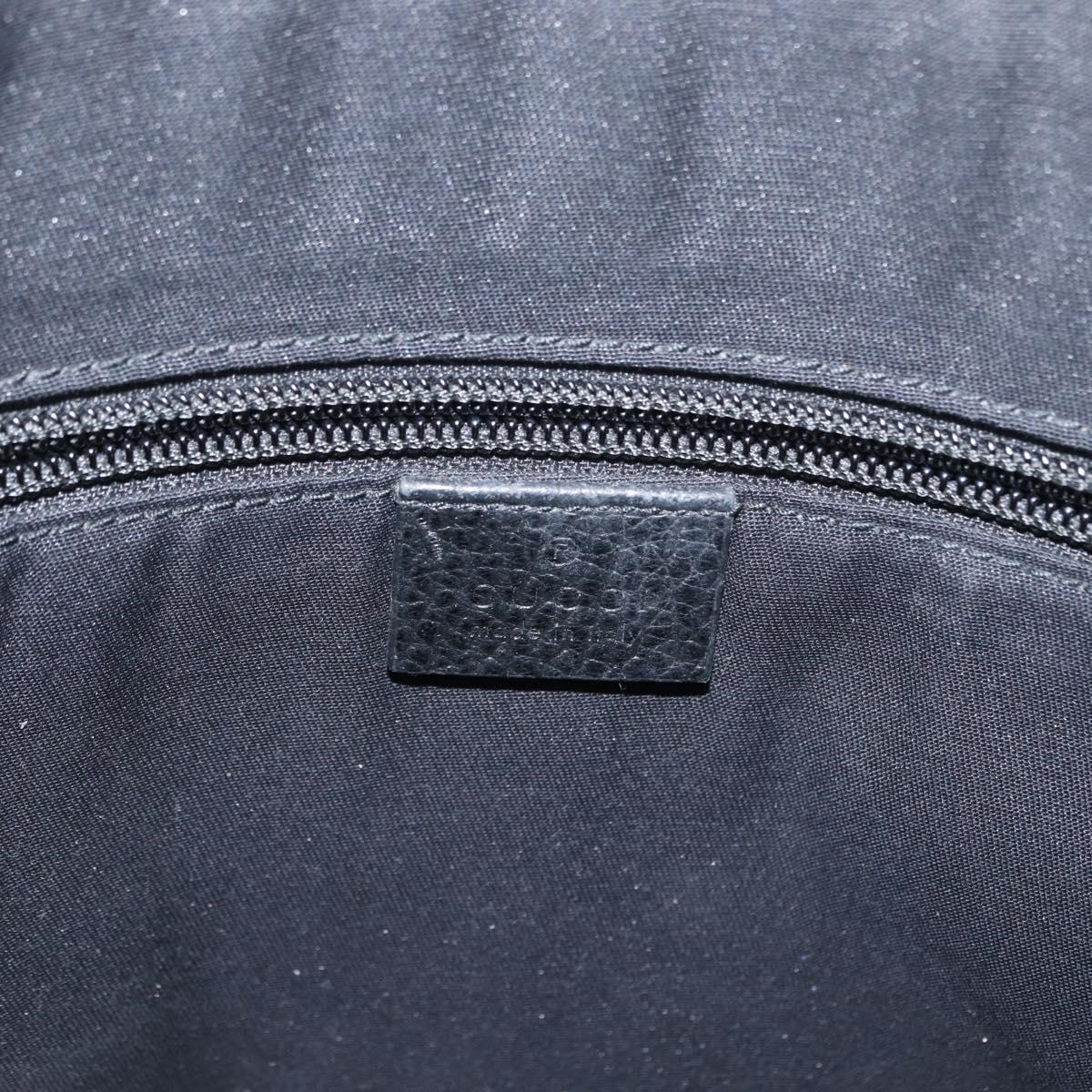 GUCCI GG Canvas Shoulder Bag Black Silver 374414 Auth 156793