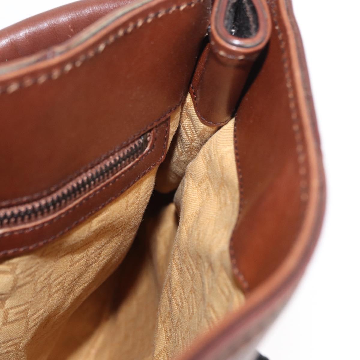 GUCCI Shoulder Bag Leather Brown 105374 Auth 156795